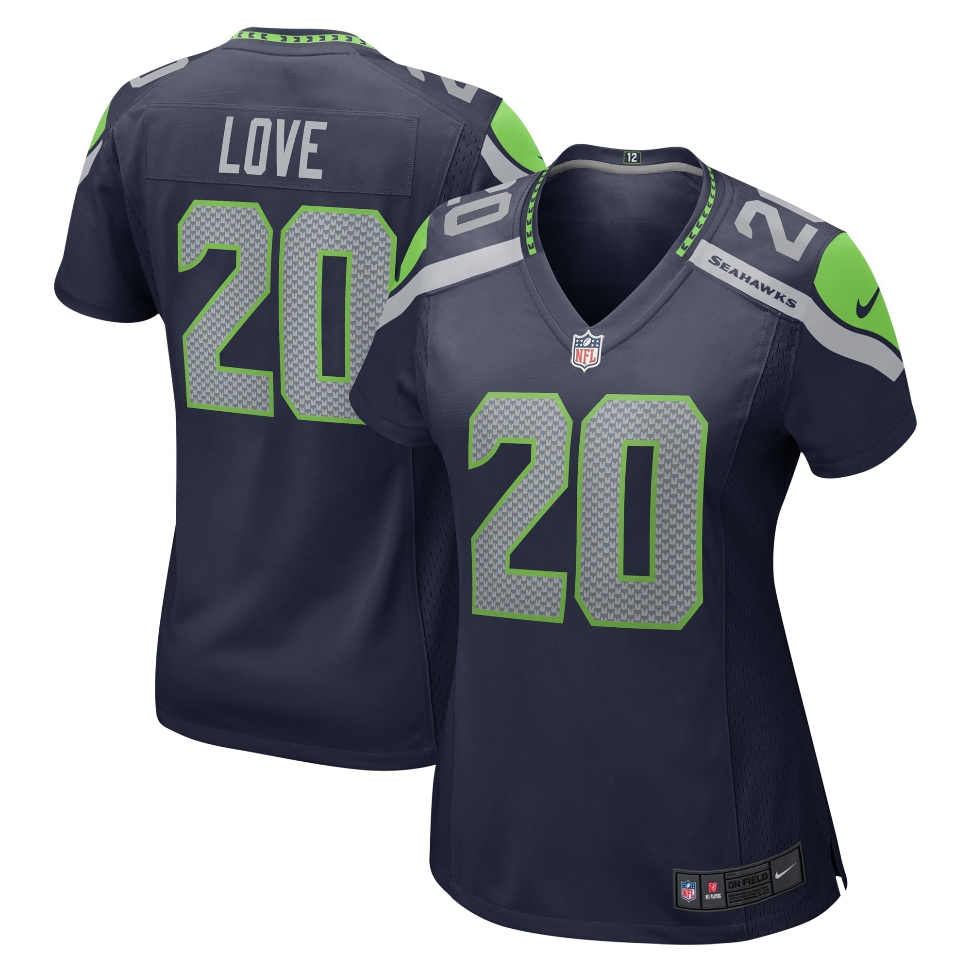 Women s Nike Julian Love College Navy Seattle Seahawks Game Player Jersey