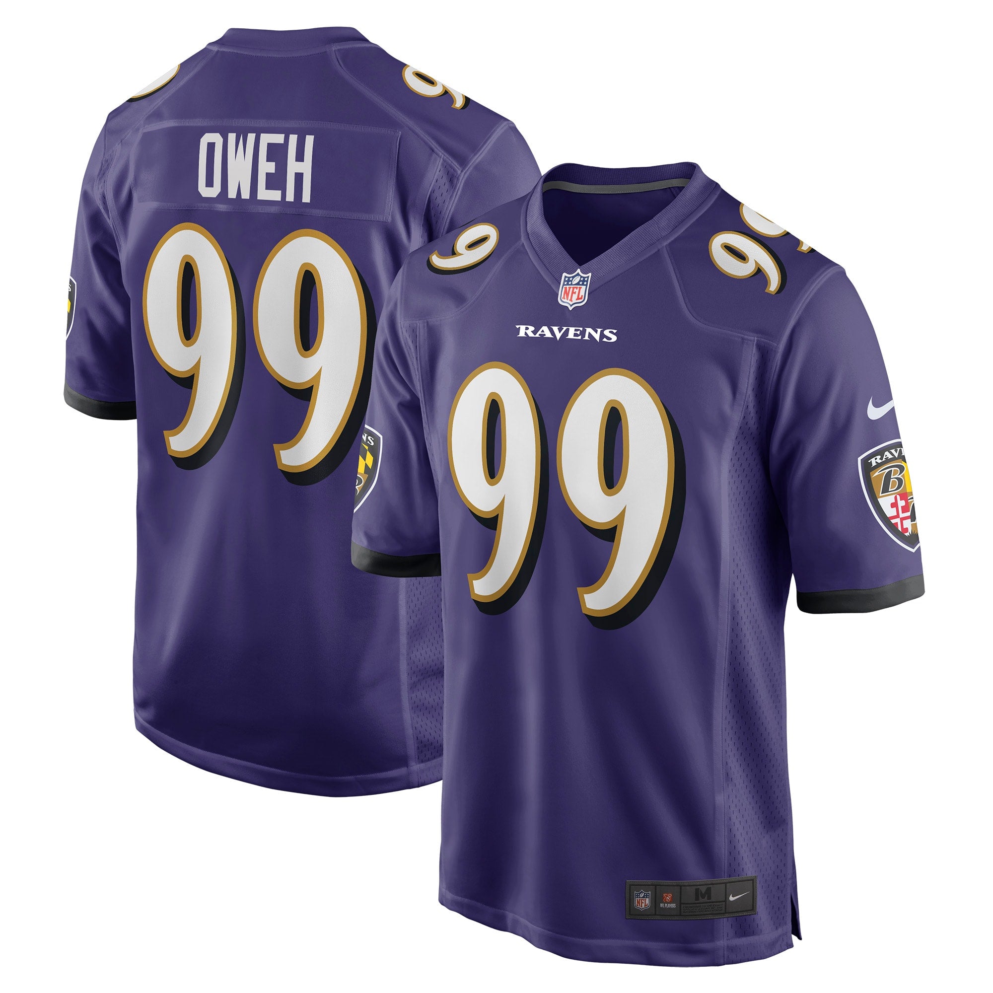 Odafe Oweh Baltimore Ravens Nike Game Player Jersey   Purple