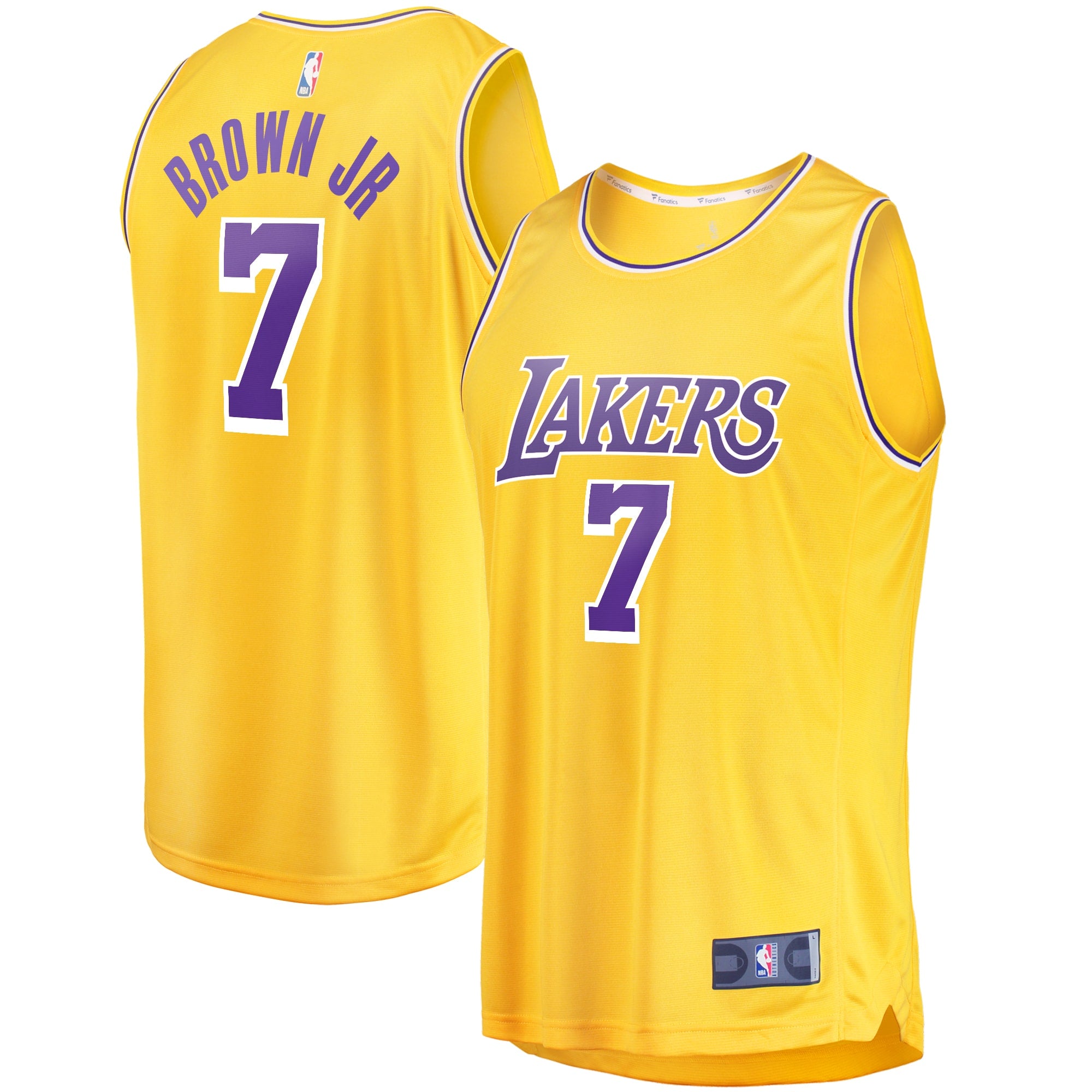 Troy Brown Jr. Los Angeles Lakers Fanatics Branded Fast Break Replica Jersey - Icon Edition - Gold