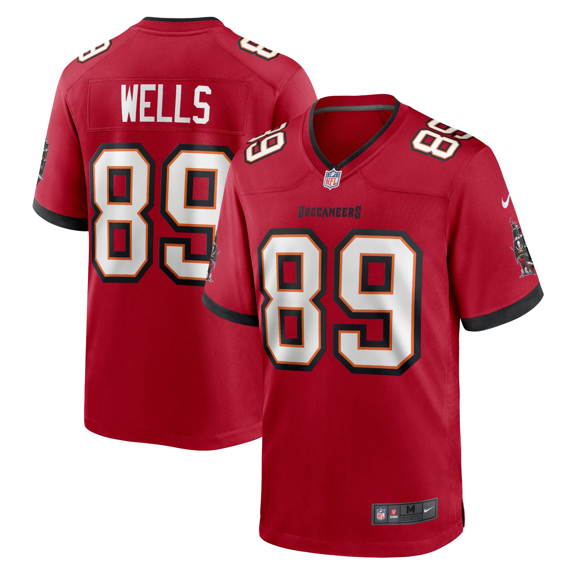 David Wells Tampa Bay Buccaneers Nike Home Game Player Jersey   Red