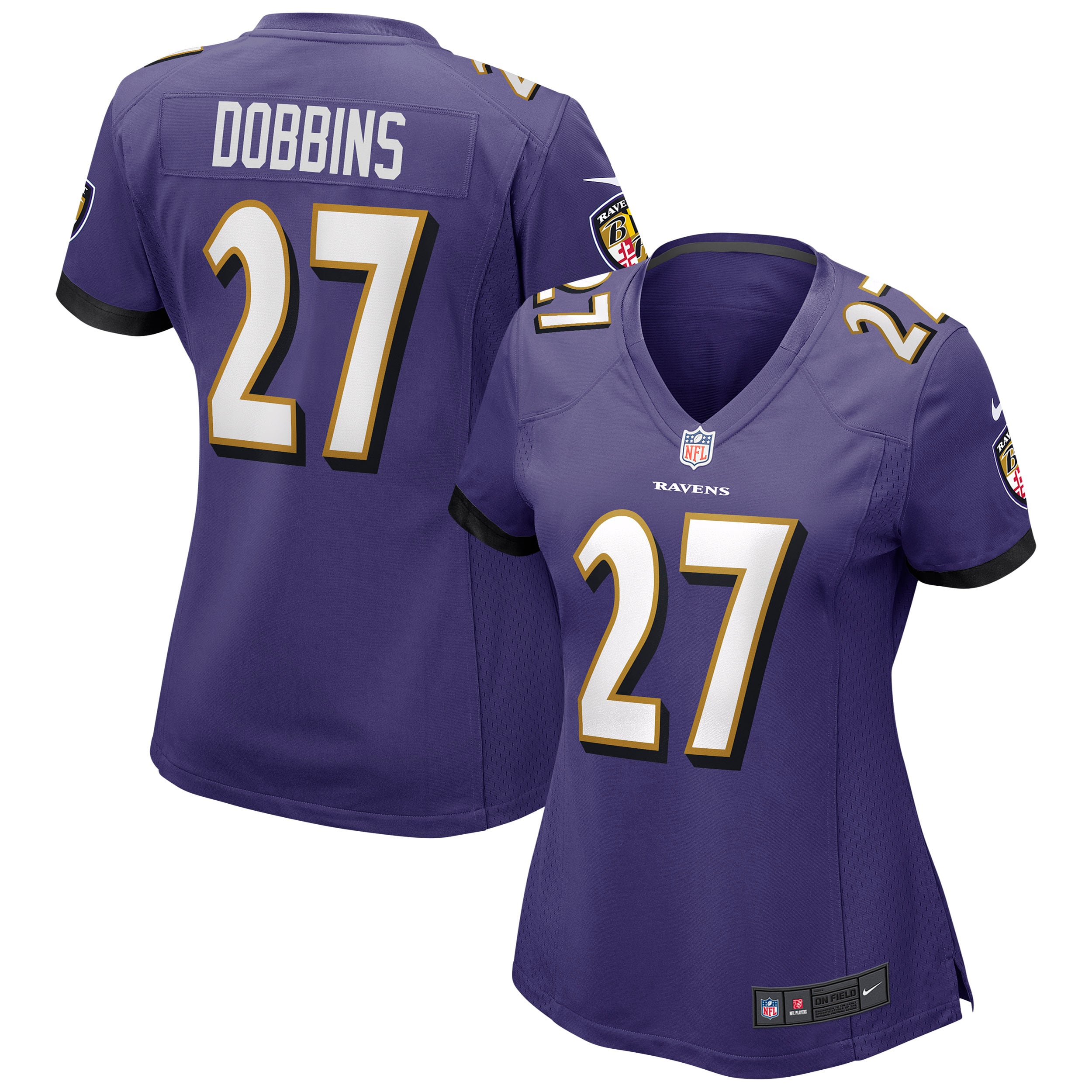 J.K. Dobbins Baltimore Ravens Nike Women s Game Jersey   Purple