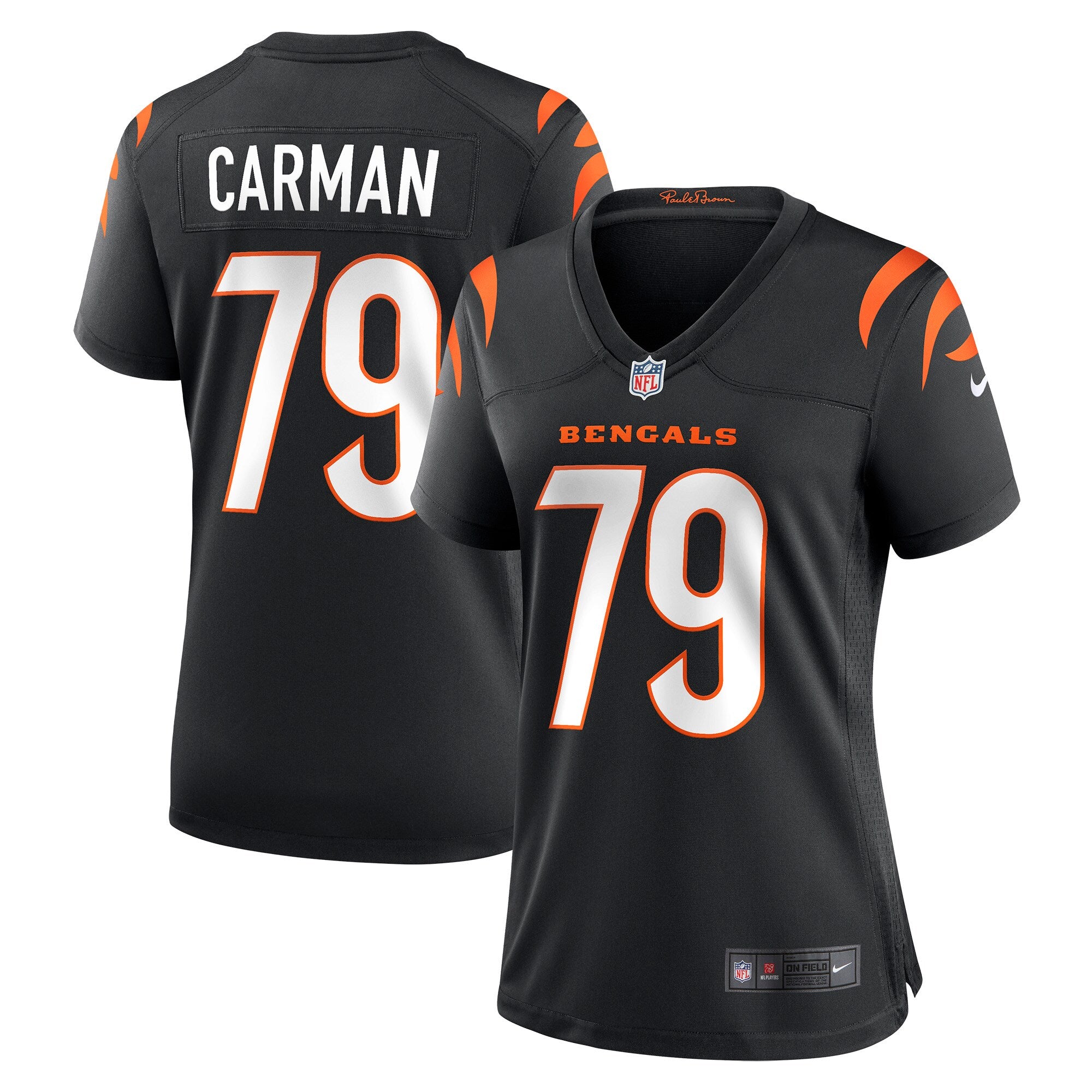 Jackson Carman Cincinnati Bengals Nike Women s Game Jersey   Black