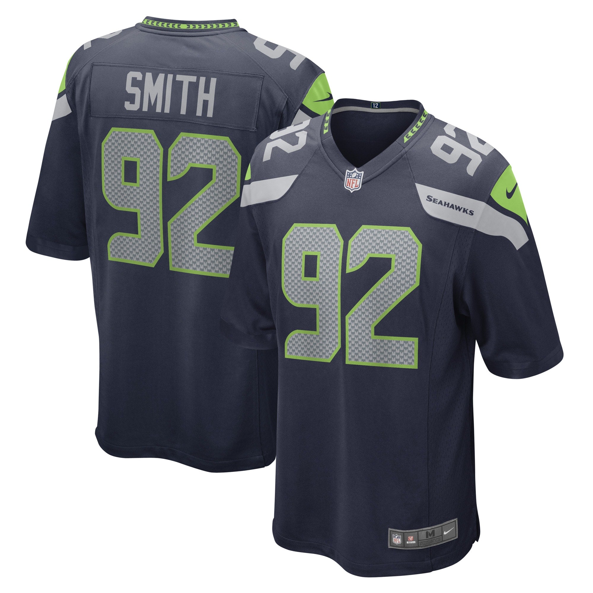 Tyreke Smith Seattle Seahawks Nike Game Player Jersey College Navy