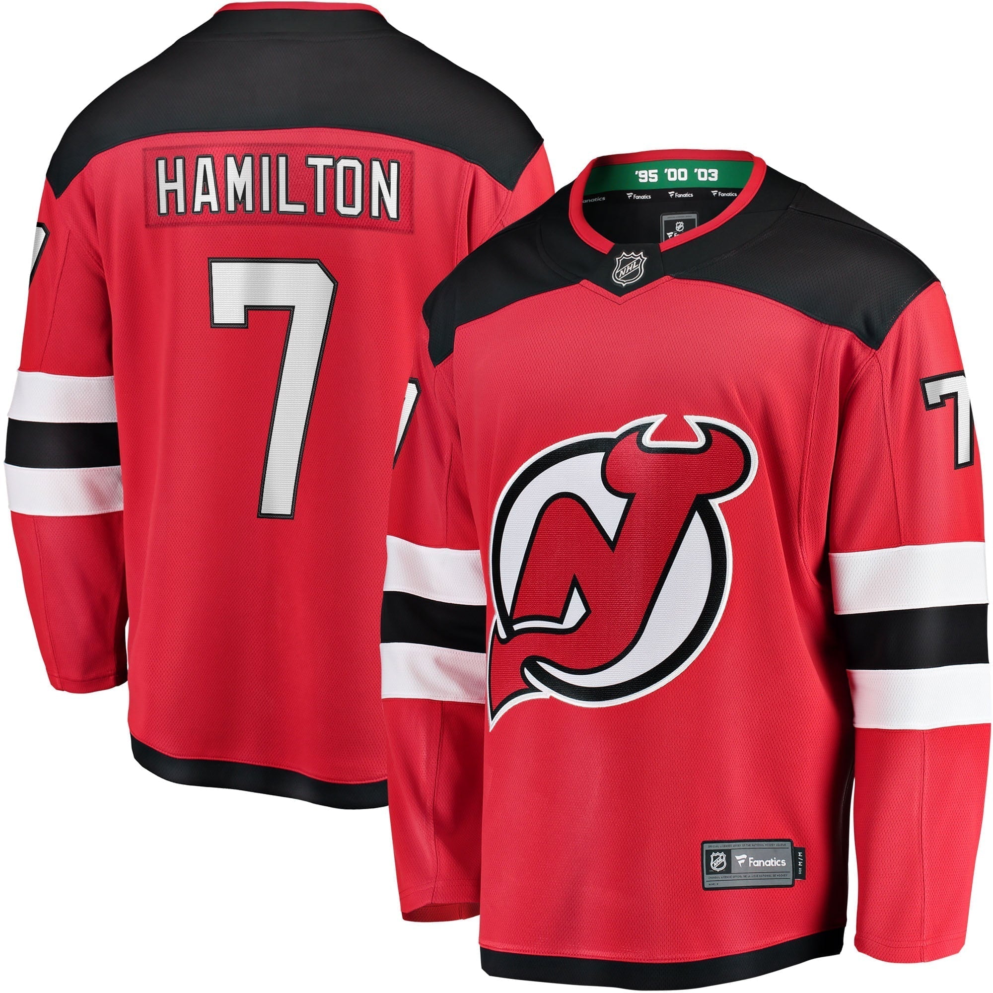 Men's Fanatics Branded Dougie Hamilton Red New Jersey Devils Breakaway Player Jersey
