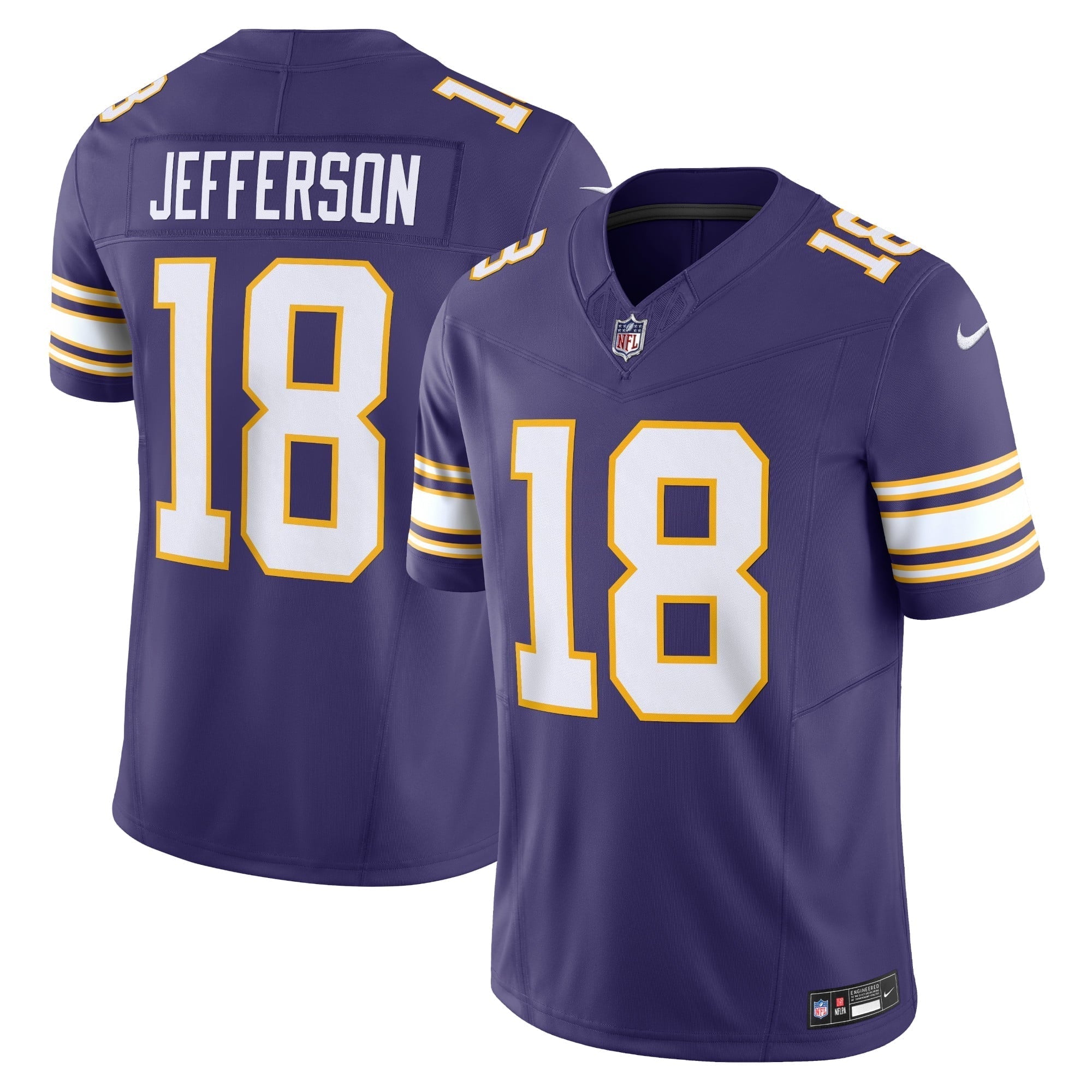 Men s Nike Justin Jefferson Purple Minnesota Vikings Classic Vapor F.U.S.E. Limited Jersey