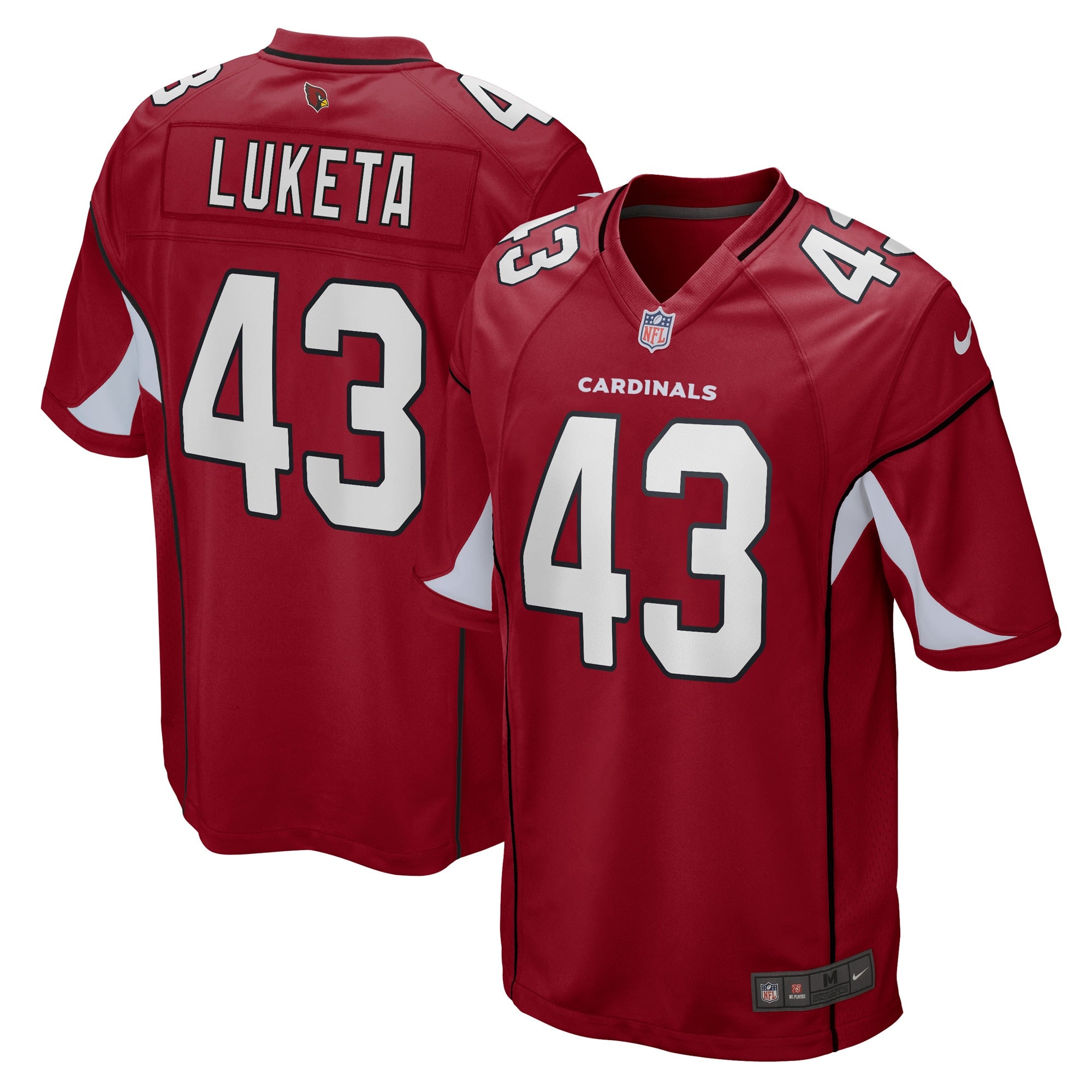 Jesse Luketa Arizona Cardinals Nike Game Player Jersey   Cardinal