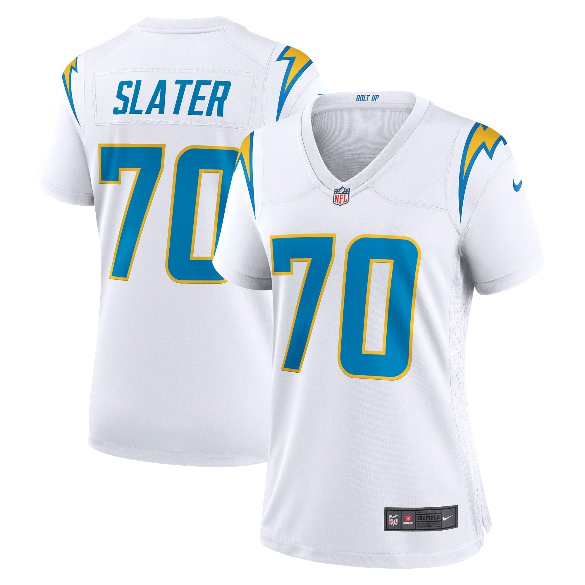 Women s Nike Rashawn Slater White Los Angeles Chargers Game Jersey