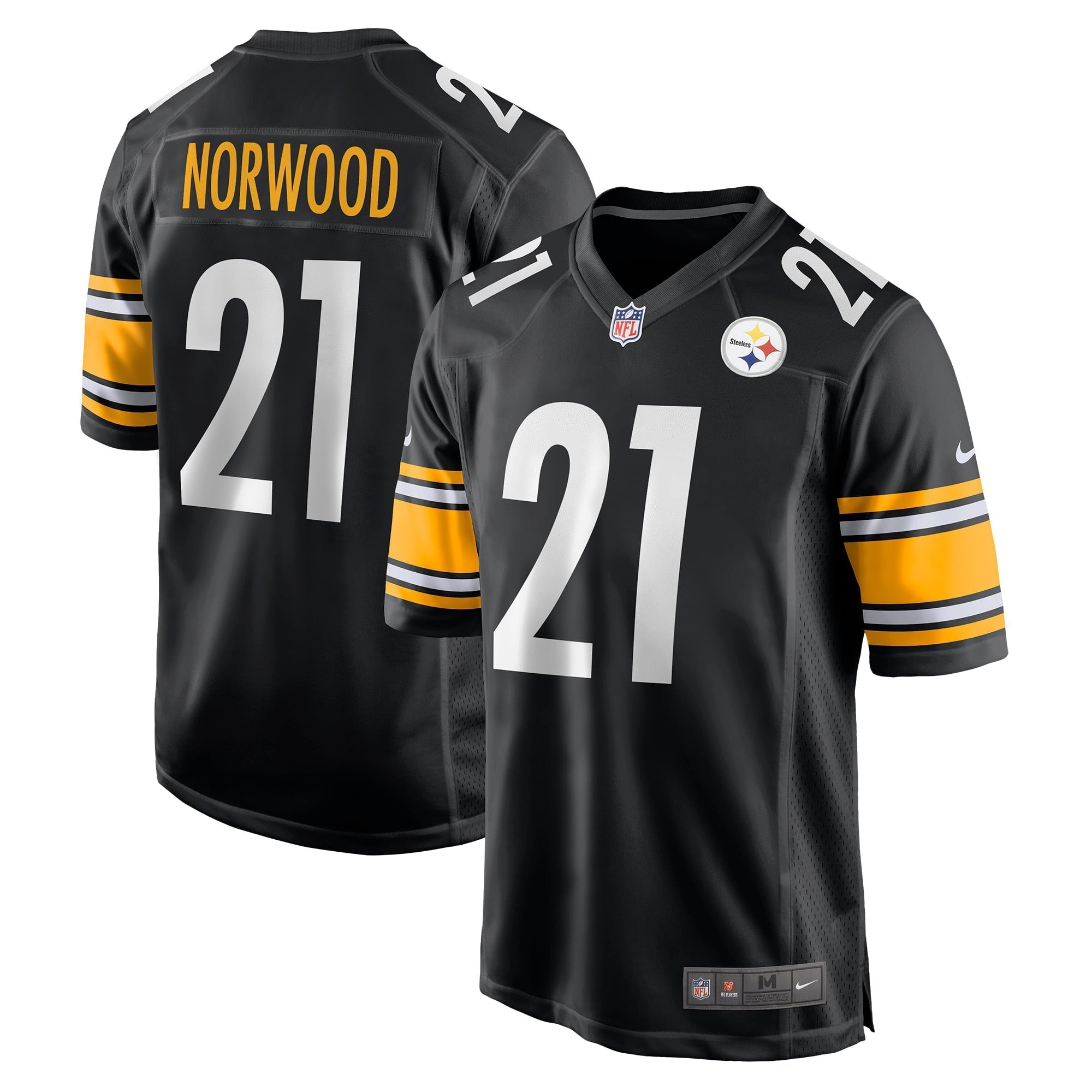 Men s Nike Tre Norwood Black Pittsburgh Steelers Game Jersey