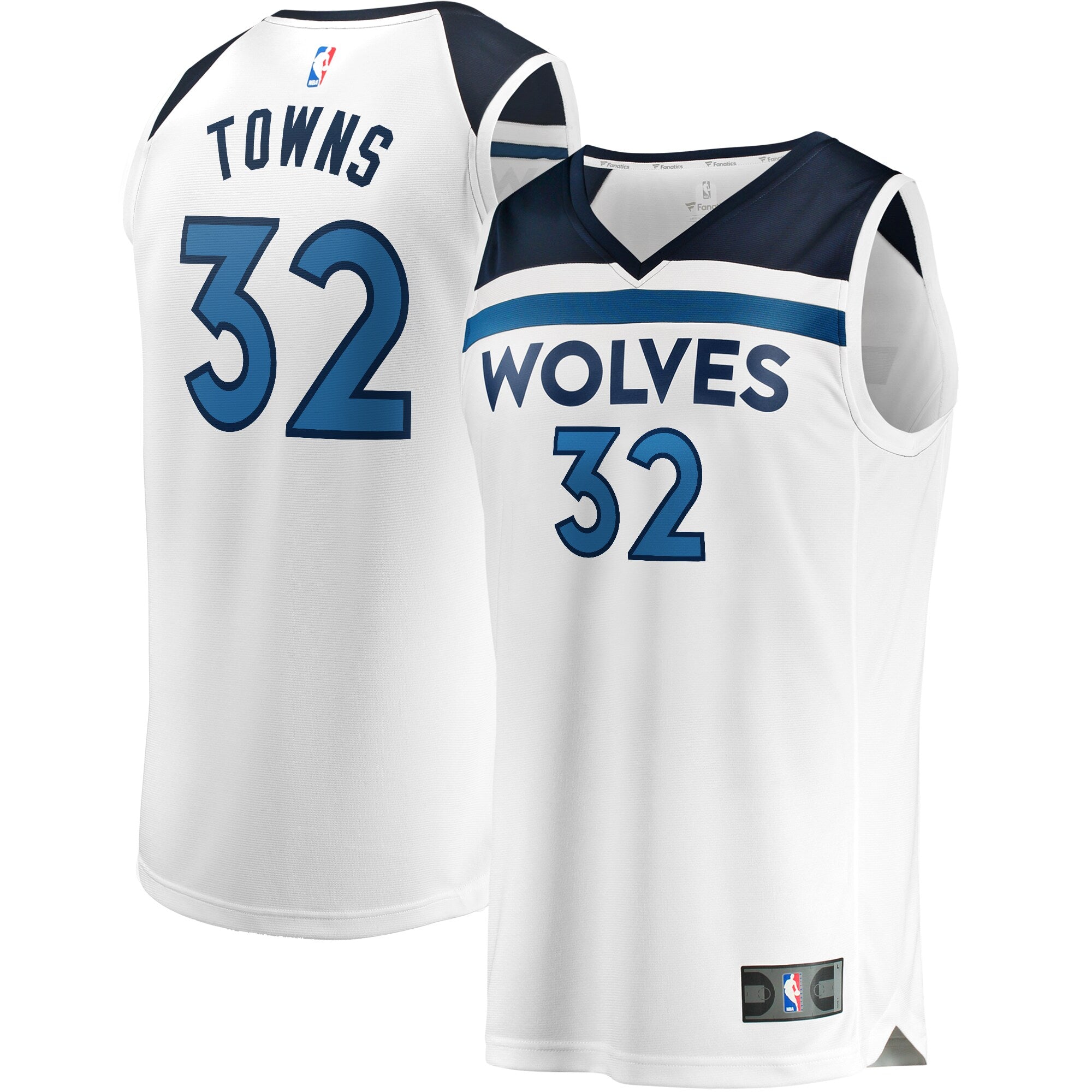 Karl-Anthony Towns Minnesota Timberwolves Fanatics Branded Youth Fast Break Replica Player Jersey - Association Edition - White