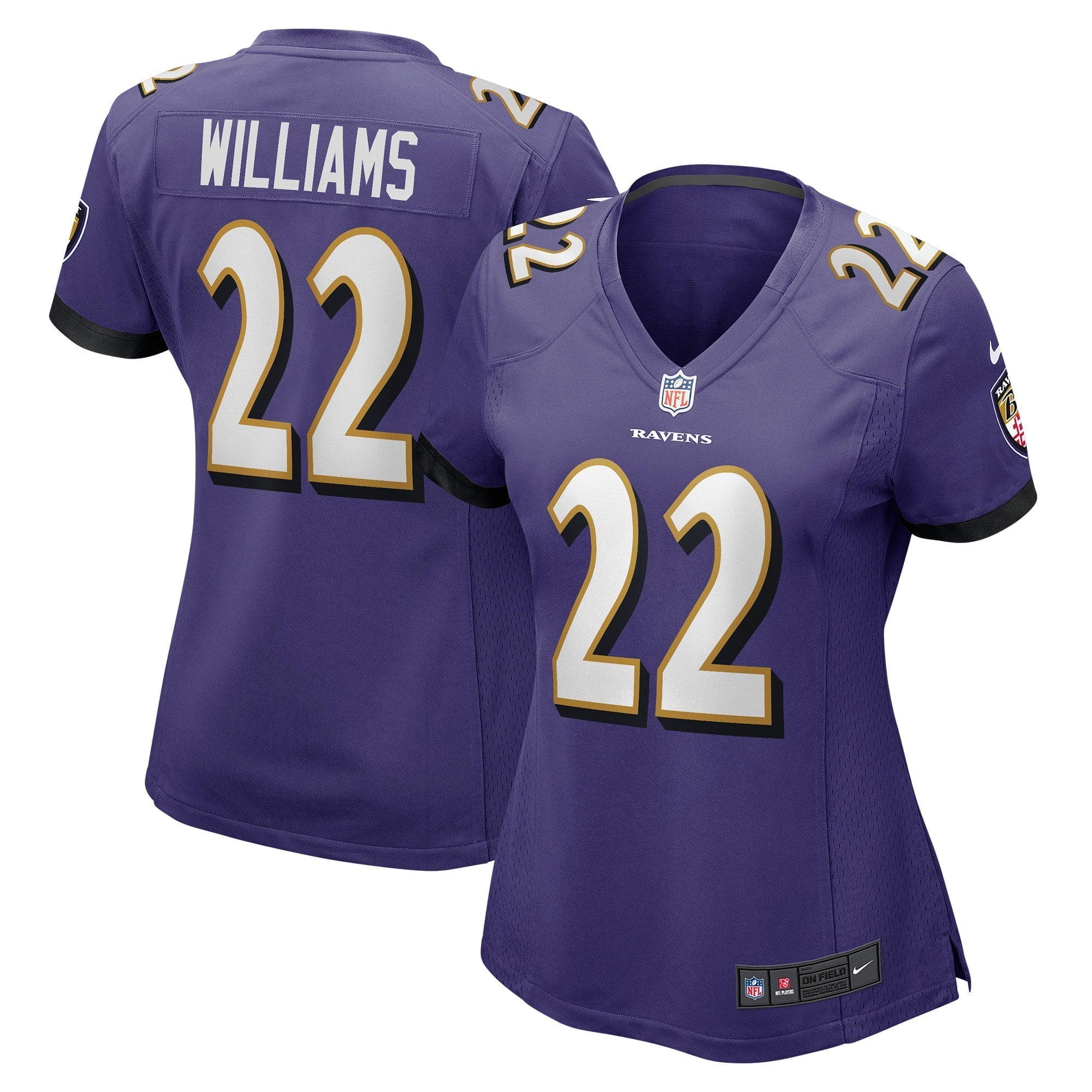 Women s Nike Damarion Williams Purple Baltimore Ravens Player Game Jersey