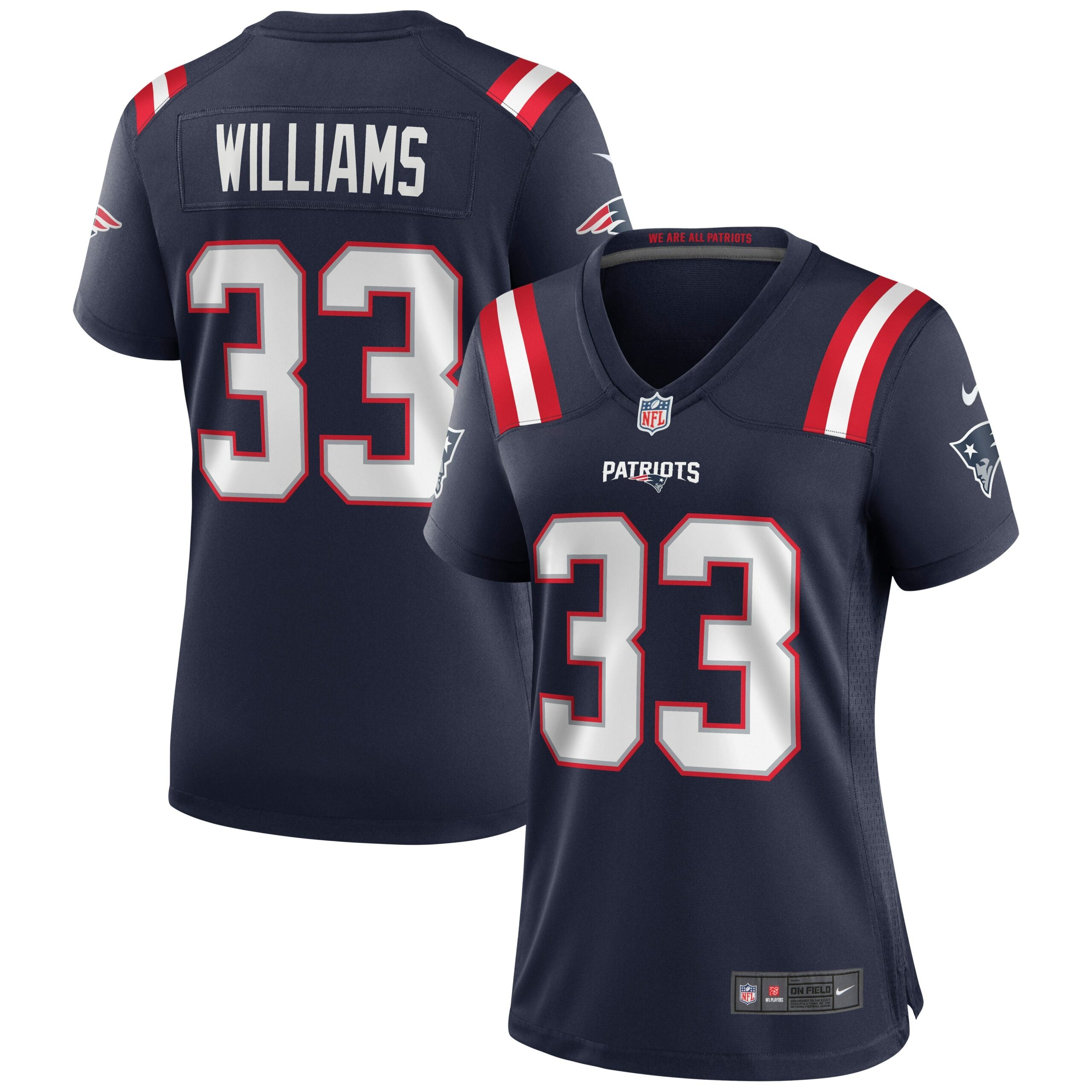 Joejuan Williams New England Patriots Nike Women s Game Jersey   Navy