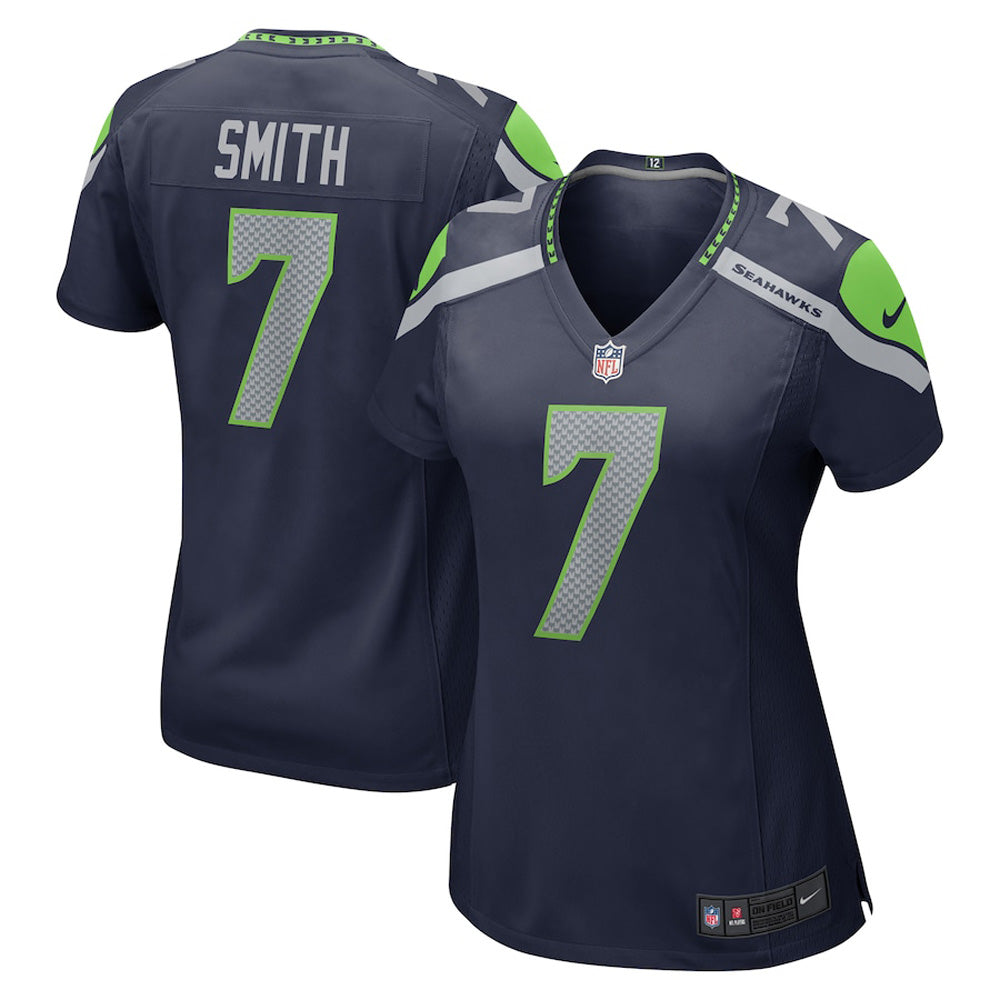 Women s Seattle Seahawks Geno Smith Game Jersey Navy
