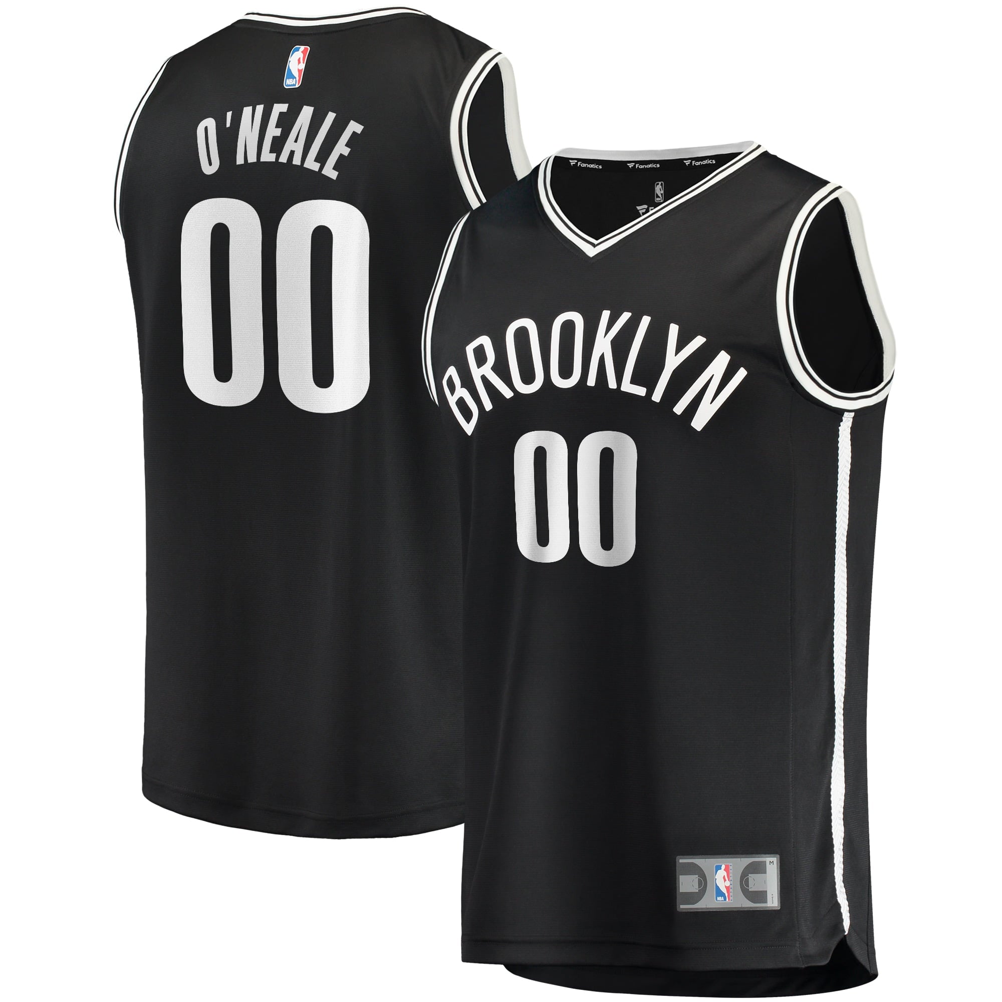 Men's Fanatics Branded Royce O'Neale Black Brooklyn Nets Fast Break Replica Jersey - Icon Edition