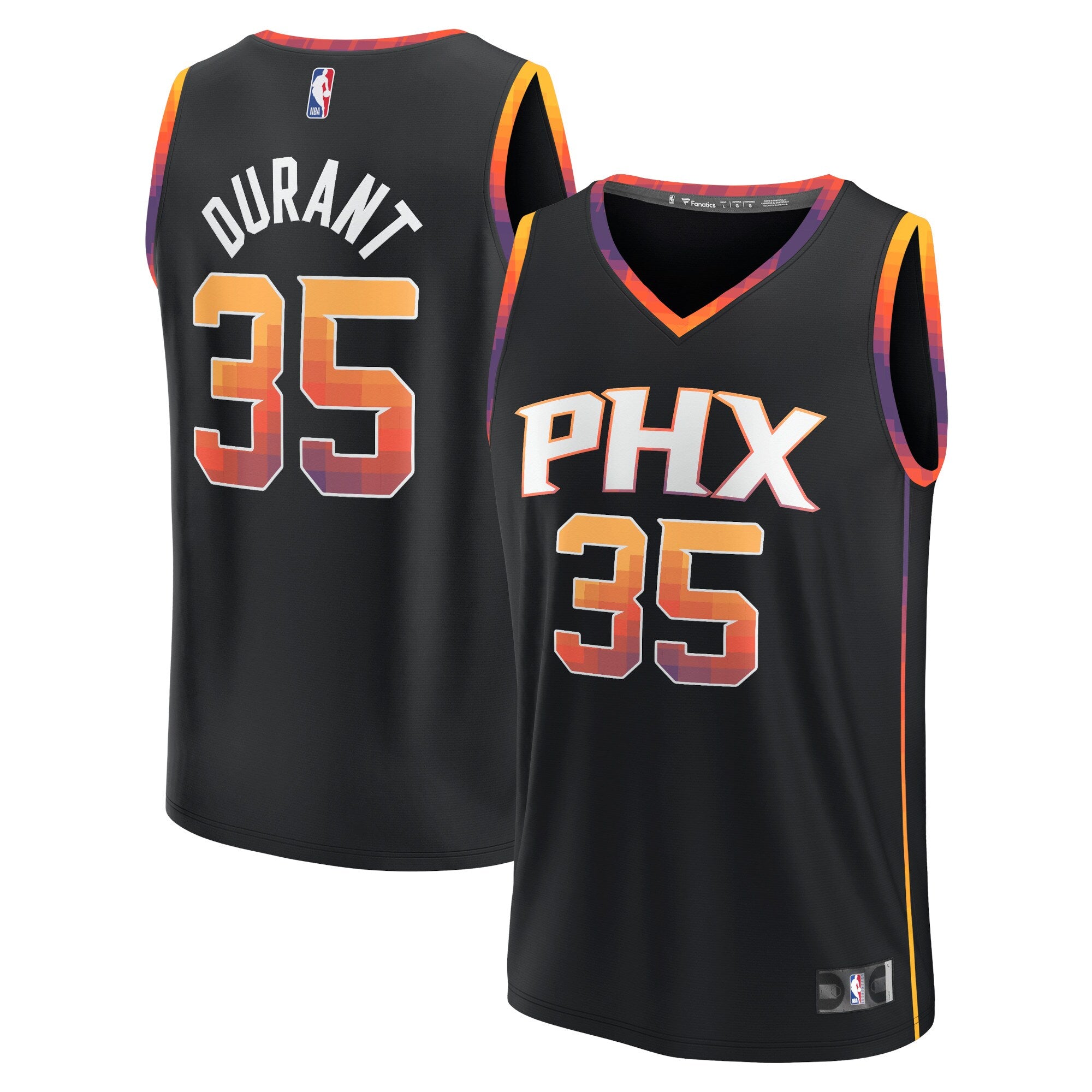 Kevin Durant Phoenix Suns Fanatics Branded Youth Fast Break Player Jersey - Statement Edition - Black