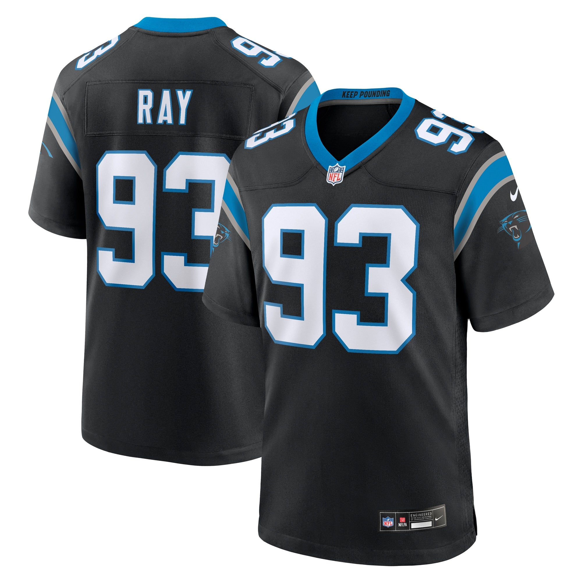 LaBryan Ray Carolina Panthers Nike Team Game Jersey    Black