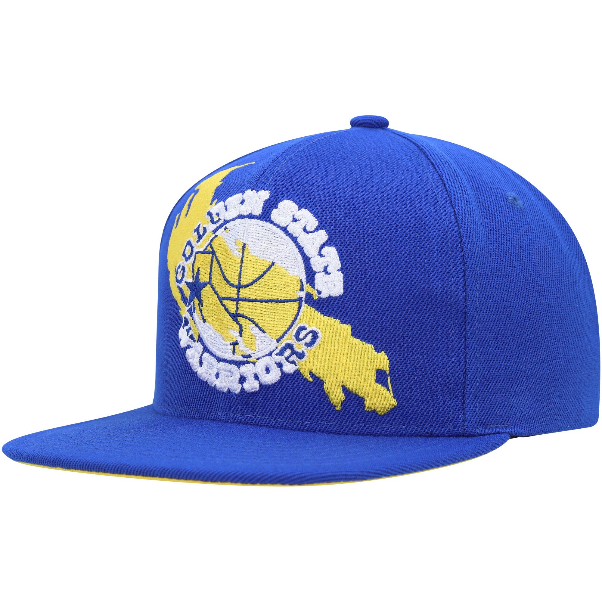 Golden State Warriors Mitchell & Ness Paint By Numbers Snapback Hat - Royal