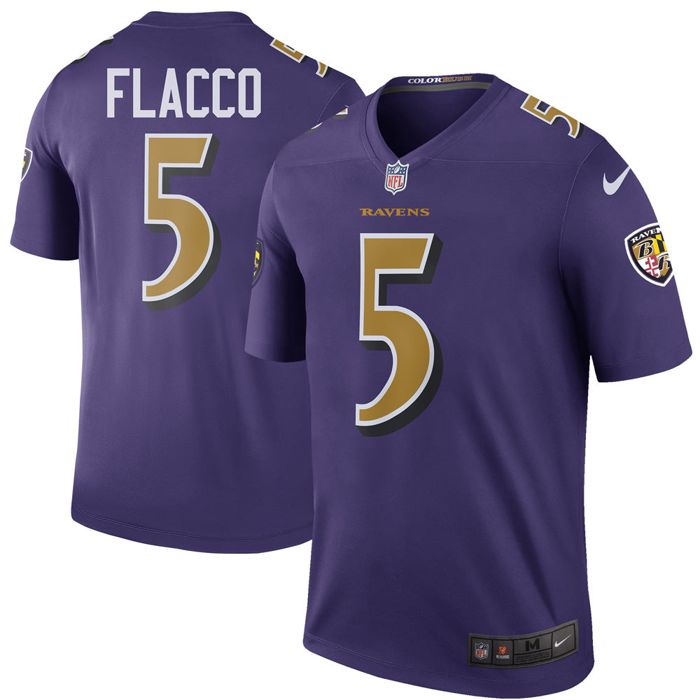 Men s Baltimore Ravens Joe Flacco Legend Jersey   Purple