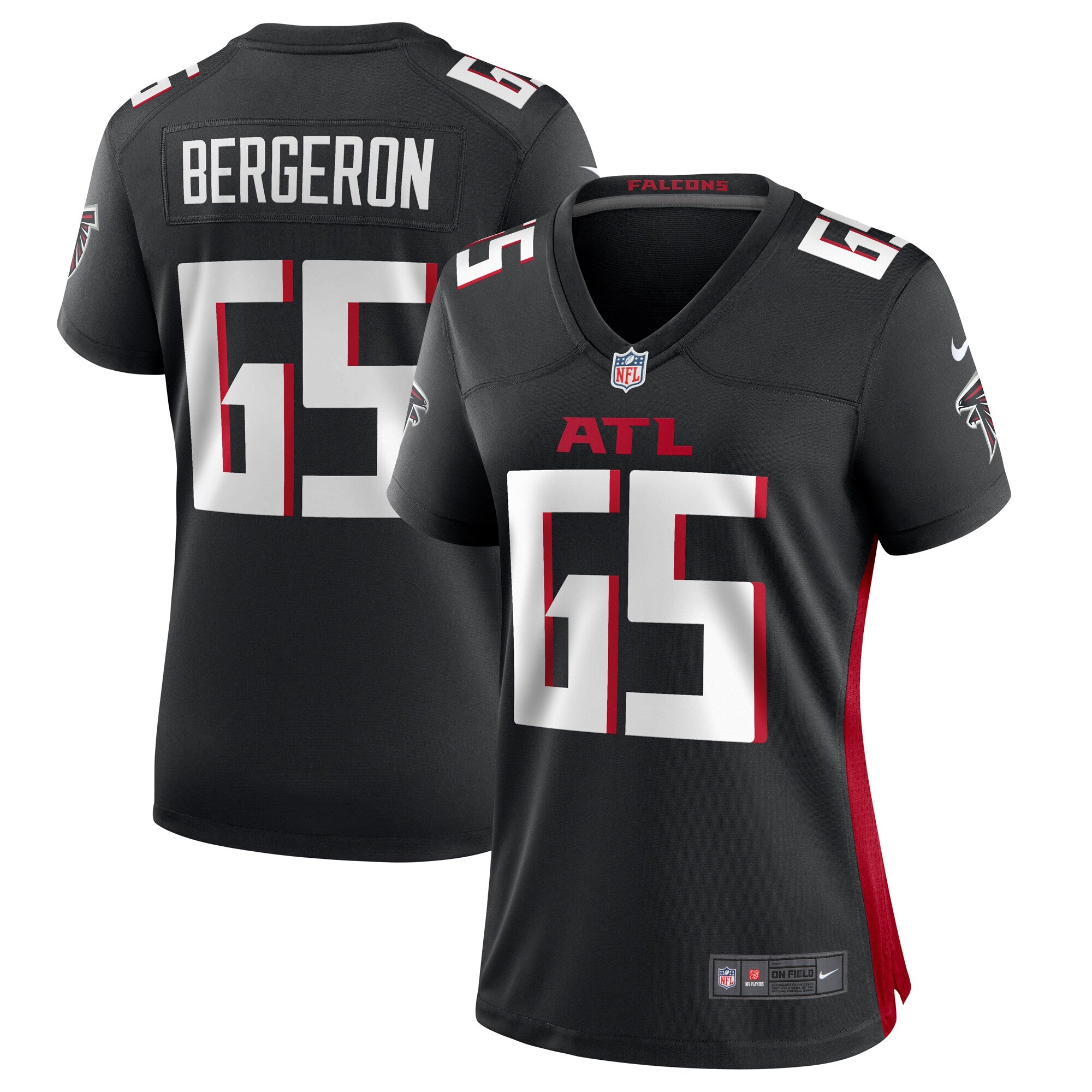 Matthew Bergeron Atlanta Falcons Nike Women s Team Game Jersey    Black