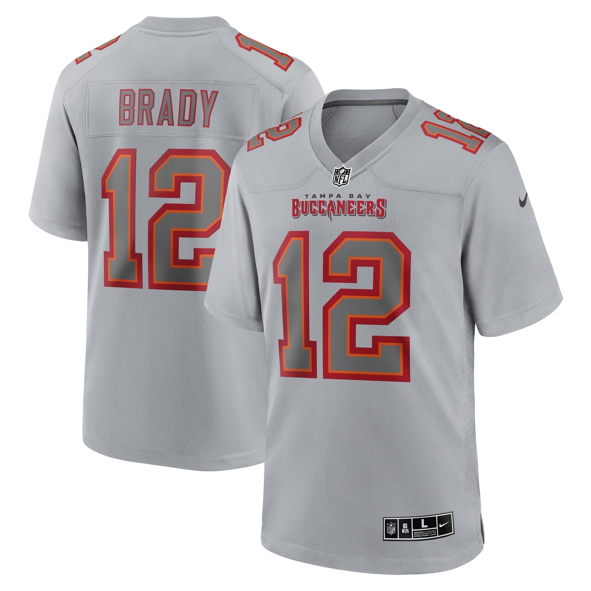 Men s Nike Tom Brady Gray Tampa Bay Buccaneers Atmosphere Fashion Game Jersey