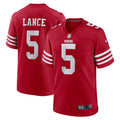 Trey Lance San Francisco 49ers Nike Team Game Jersey   Scarlet