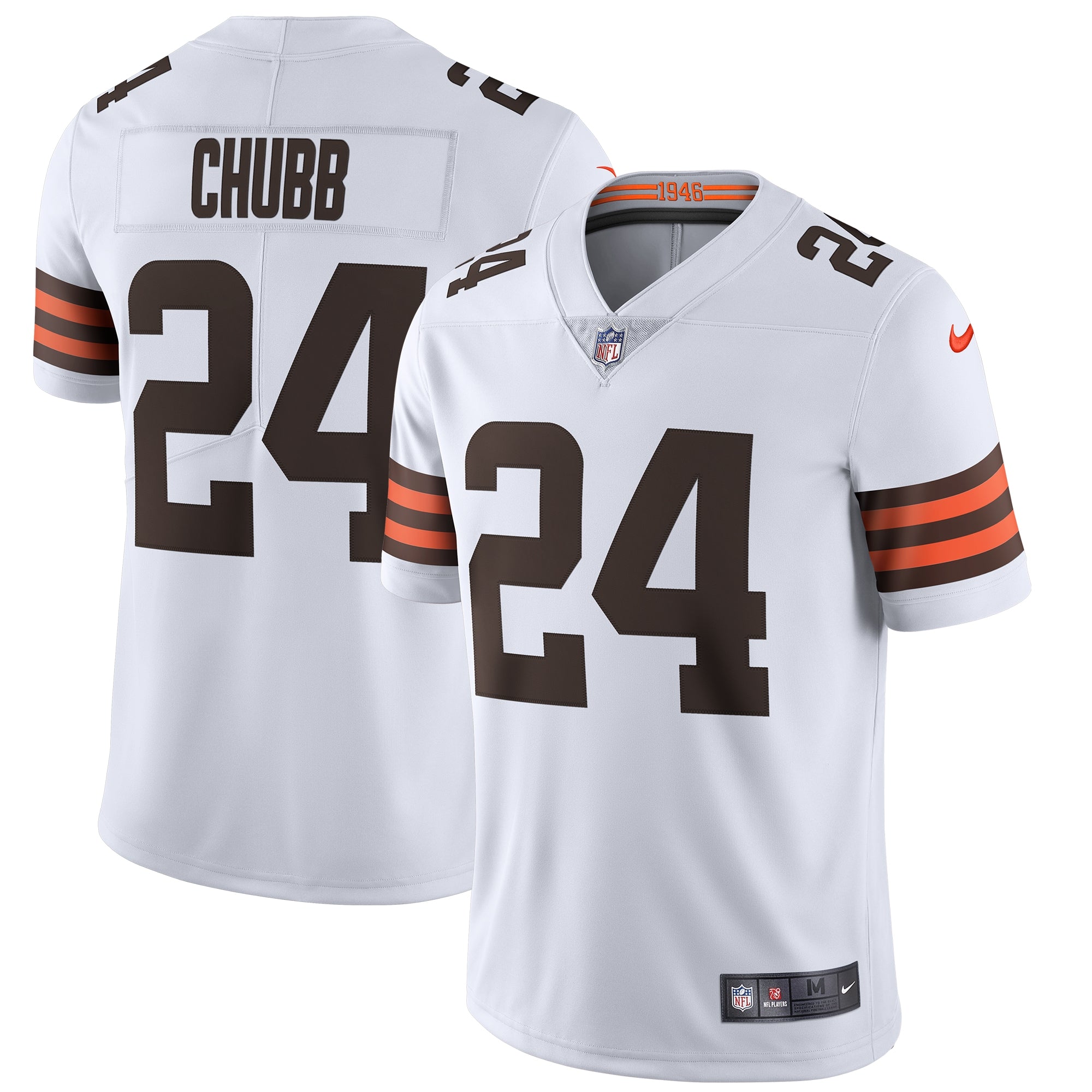 Nick Chubb Cleveland Browns Nike Vapor Limited Jersey   White