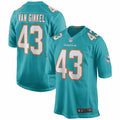 Men s Nike Andrew Van Ginkel Aqua Miami Dolphins Game Jersey