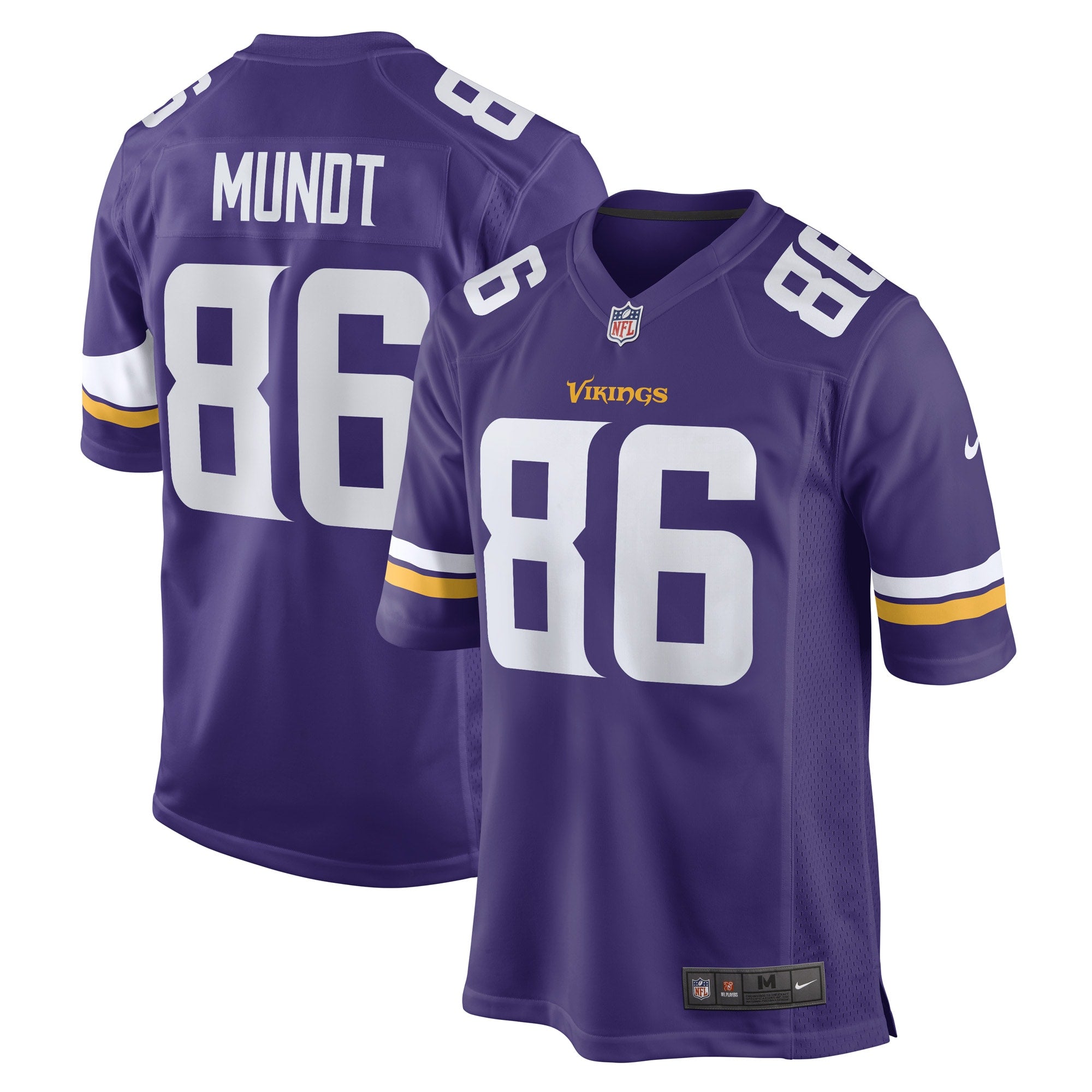 Johnny Mundt Minnesota Vikings Nike Game Player Jersey   Purple