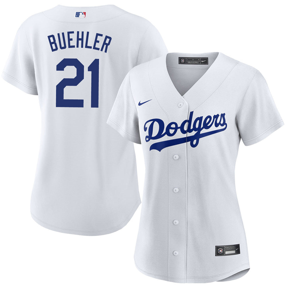 Womens Los Angeles Dodgers Walker Buehler Cool Base Replica Jersey White