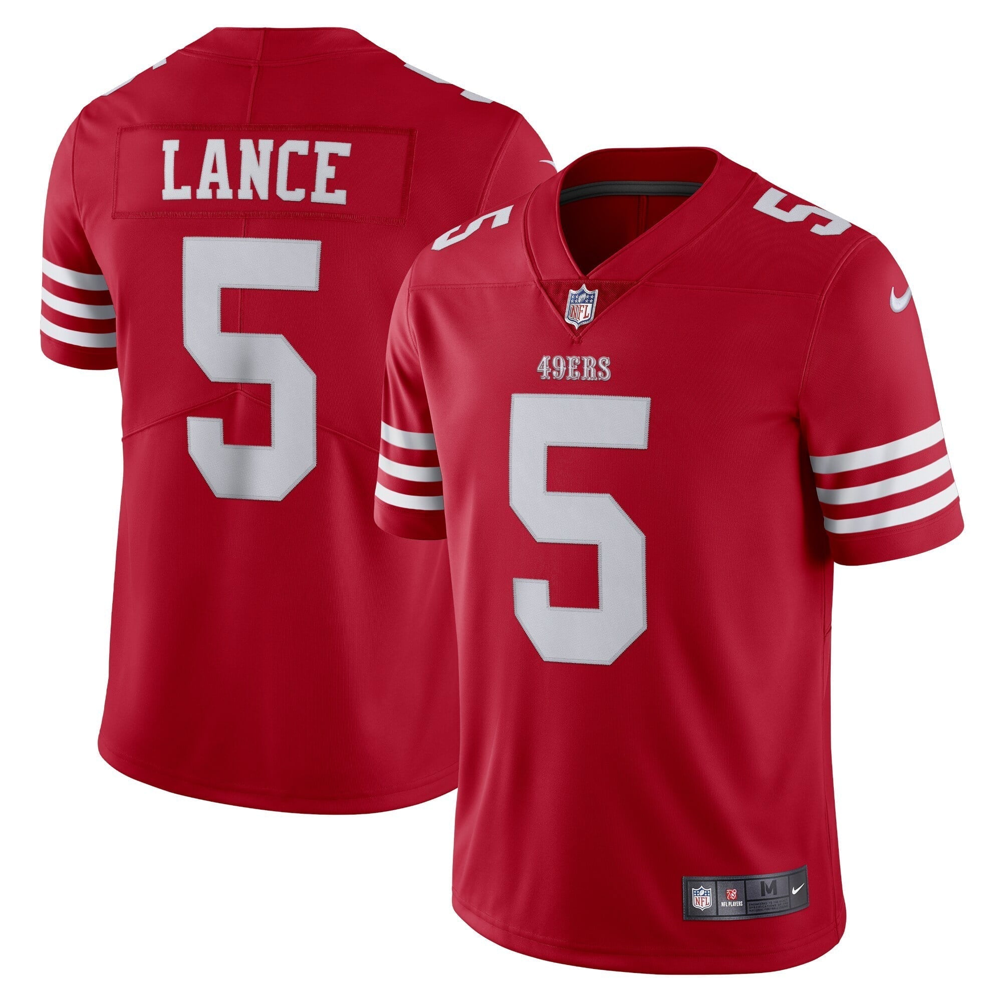 Men s Nike Trey Lance Scarlet San Francisco 49ers Vapor Limited Jersey