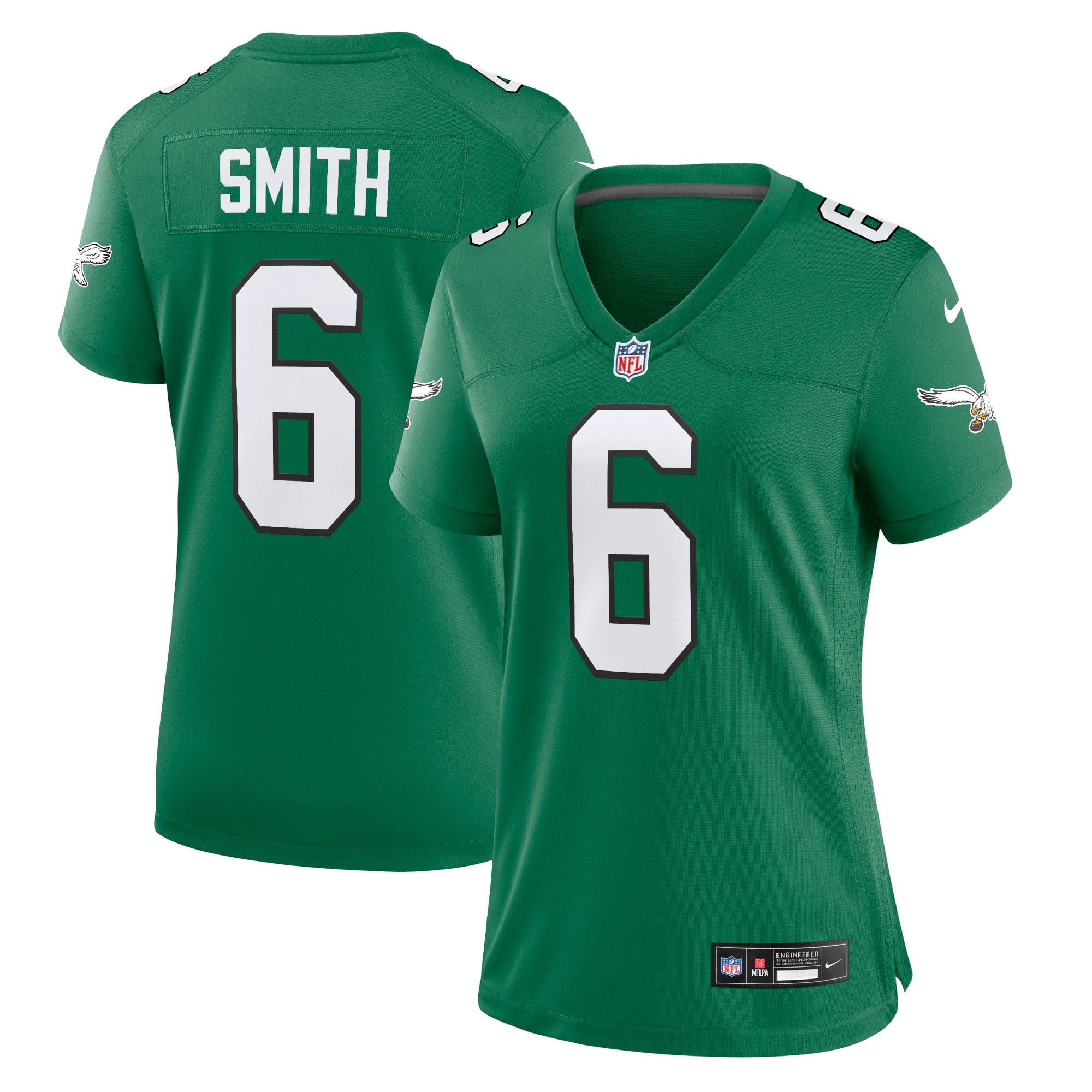 Women s Nike DeVonta Smith Kelly Green Philadelphia Eagles Alternate Player Game Jersey
