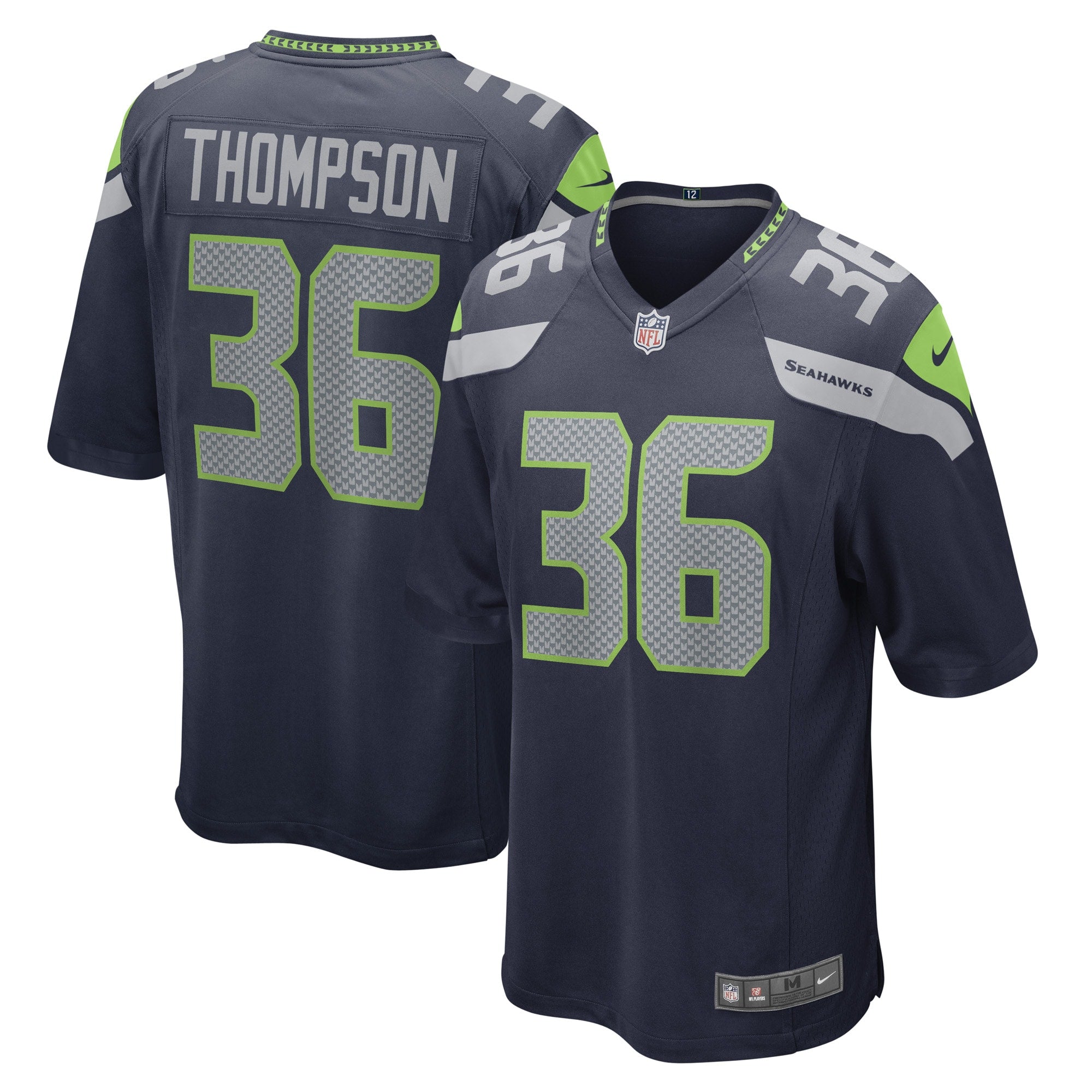 Darwin Thompson Seattle Seahawks Nike Game Player Jersey College Navy