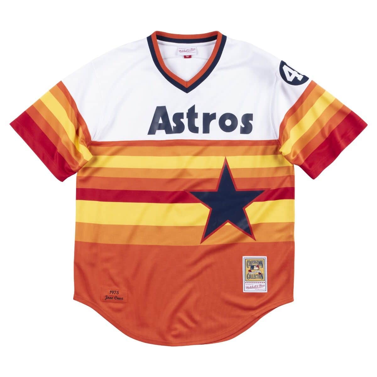 Authentic Jersey Houston Astros Home 1975 Jose Cruz