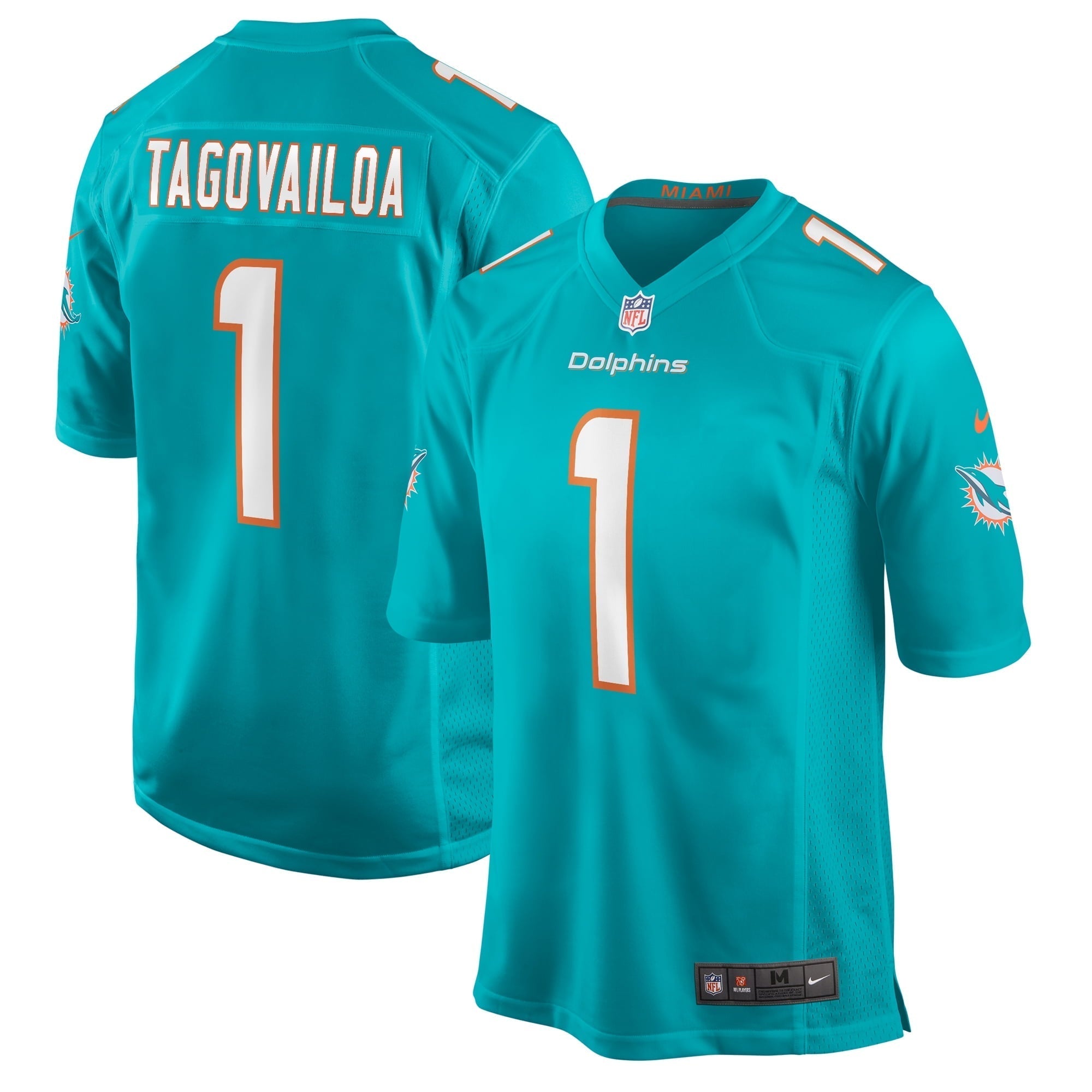Men s Nike Tua Tagovailoa Aqua Miami Dolphins Player Game Jersey