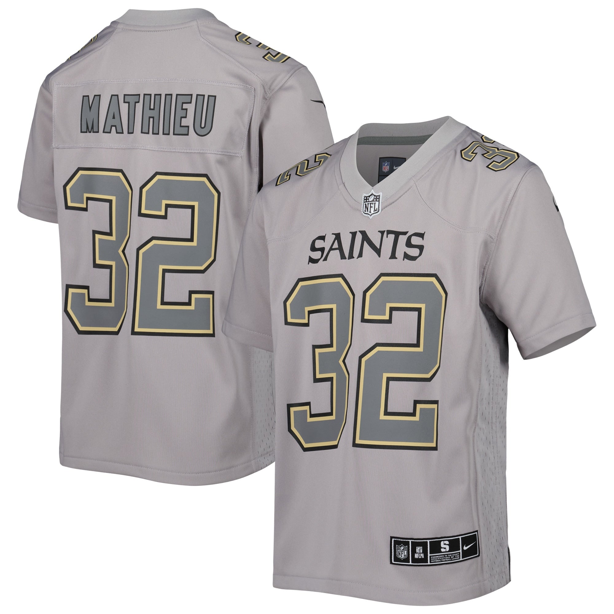 Tyrann Mathieu New Orleans Saints Nike Youth Atmosphere Game Jersey   Gray