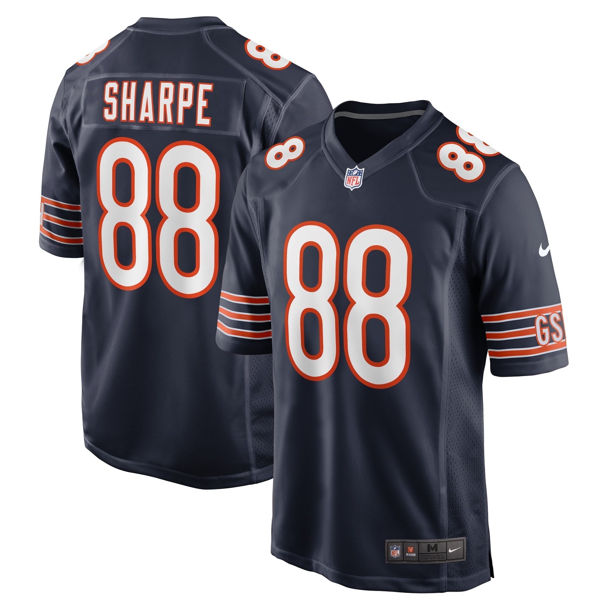 Men s Nike Tajae Sharpe Navy Chicago Bears Game Player Jersey