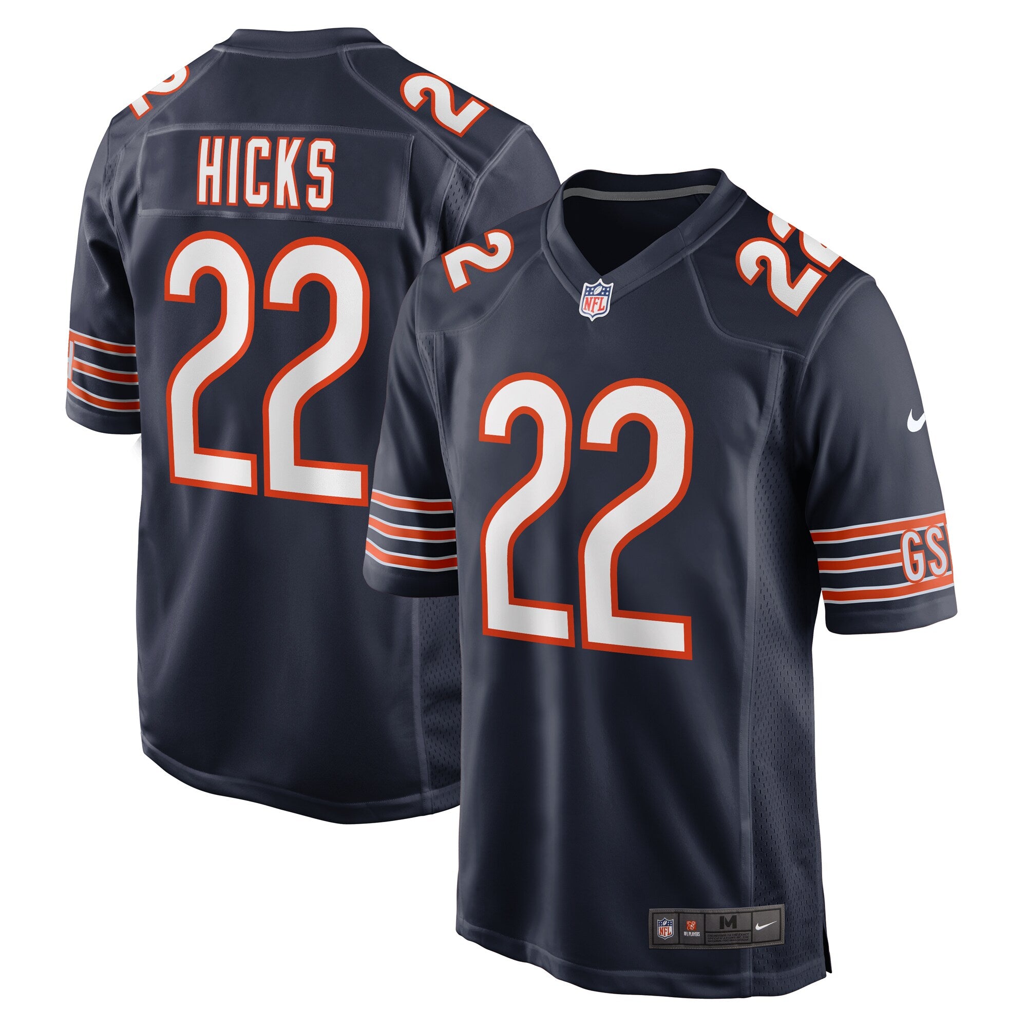 Elijah Hicks Chicago Bears Nike Team Game Jersey    Navy