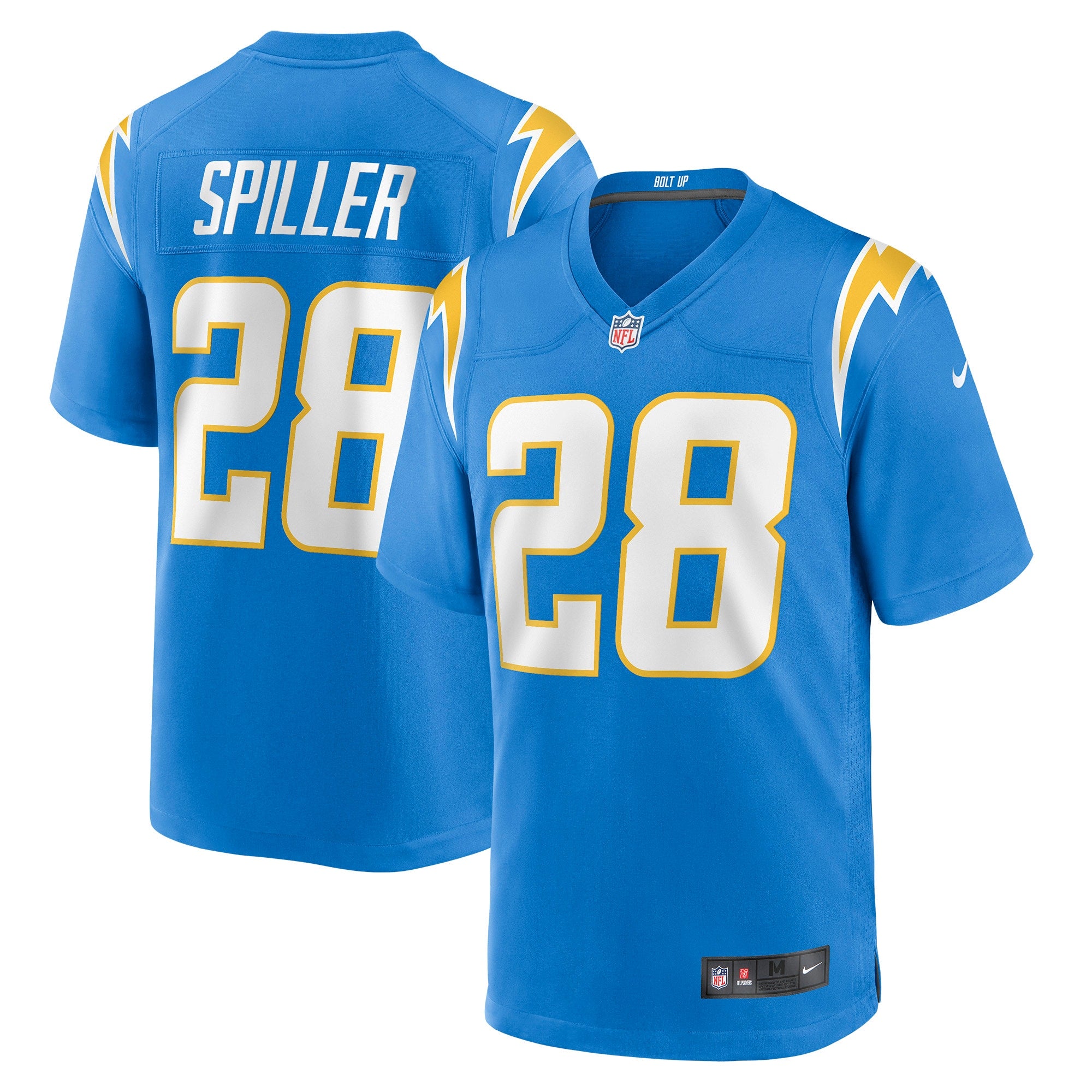 Isaiah Spiller Los Angeles Chargers Nike Game Jersey   Powder Blue