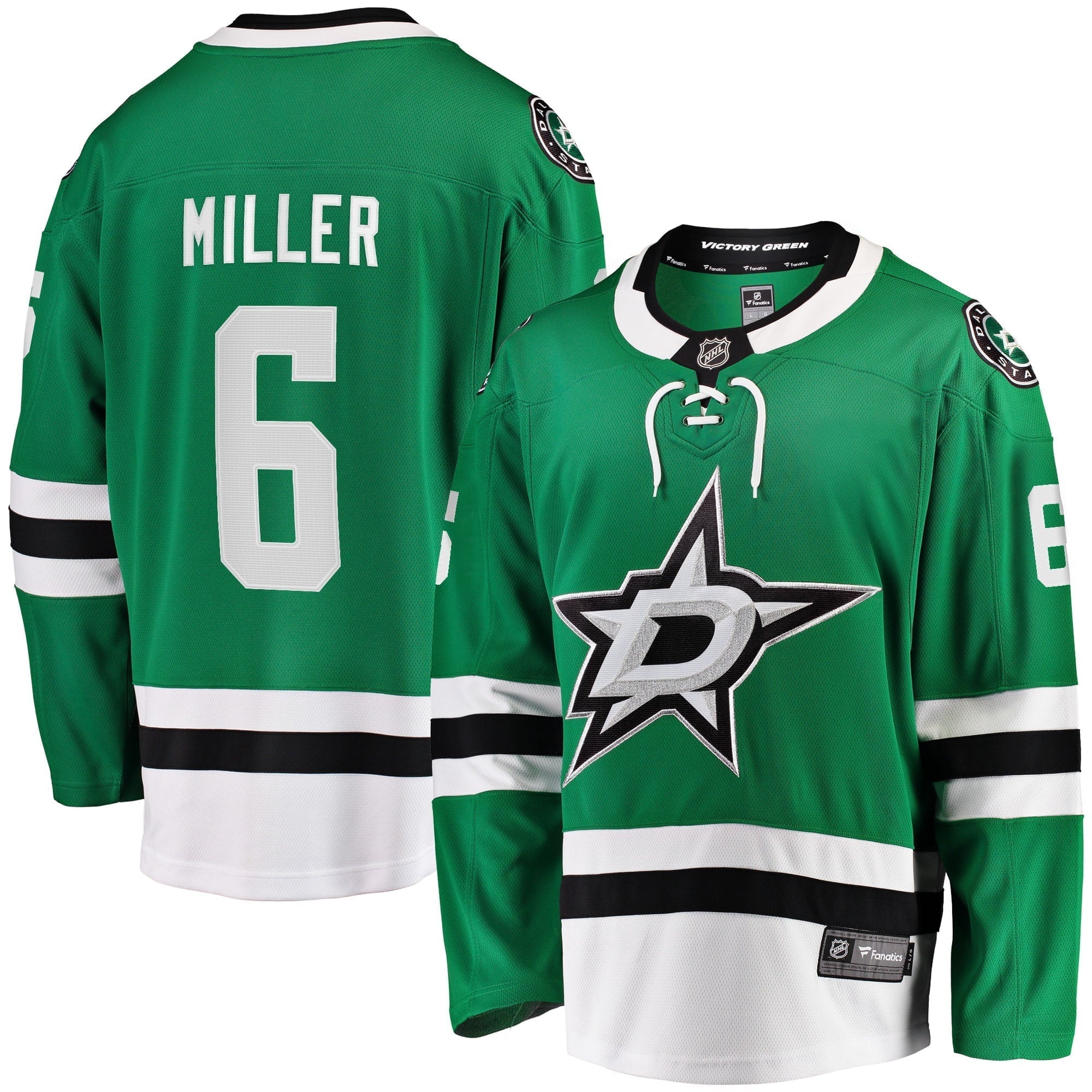 Men's Fanatics Branded Colin Miller Kelly Green Dallas Stars Home Breakaway Player Jersey