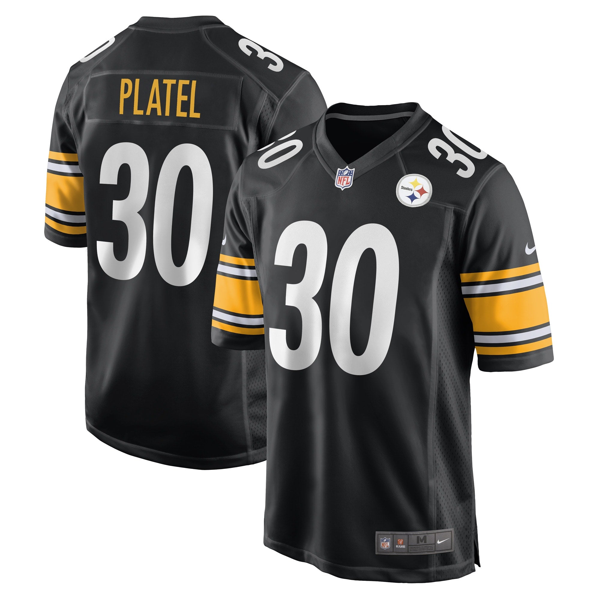 Carlins Platel Pittsburgh Steelers Nike Game Player Jersey   Black