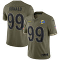 Men s Nike Aaron Donald Olive Los Angeles Rams 2022 Salute To Service Limited Jersey