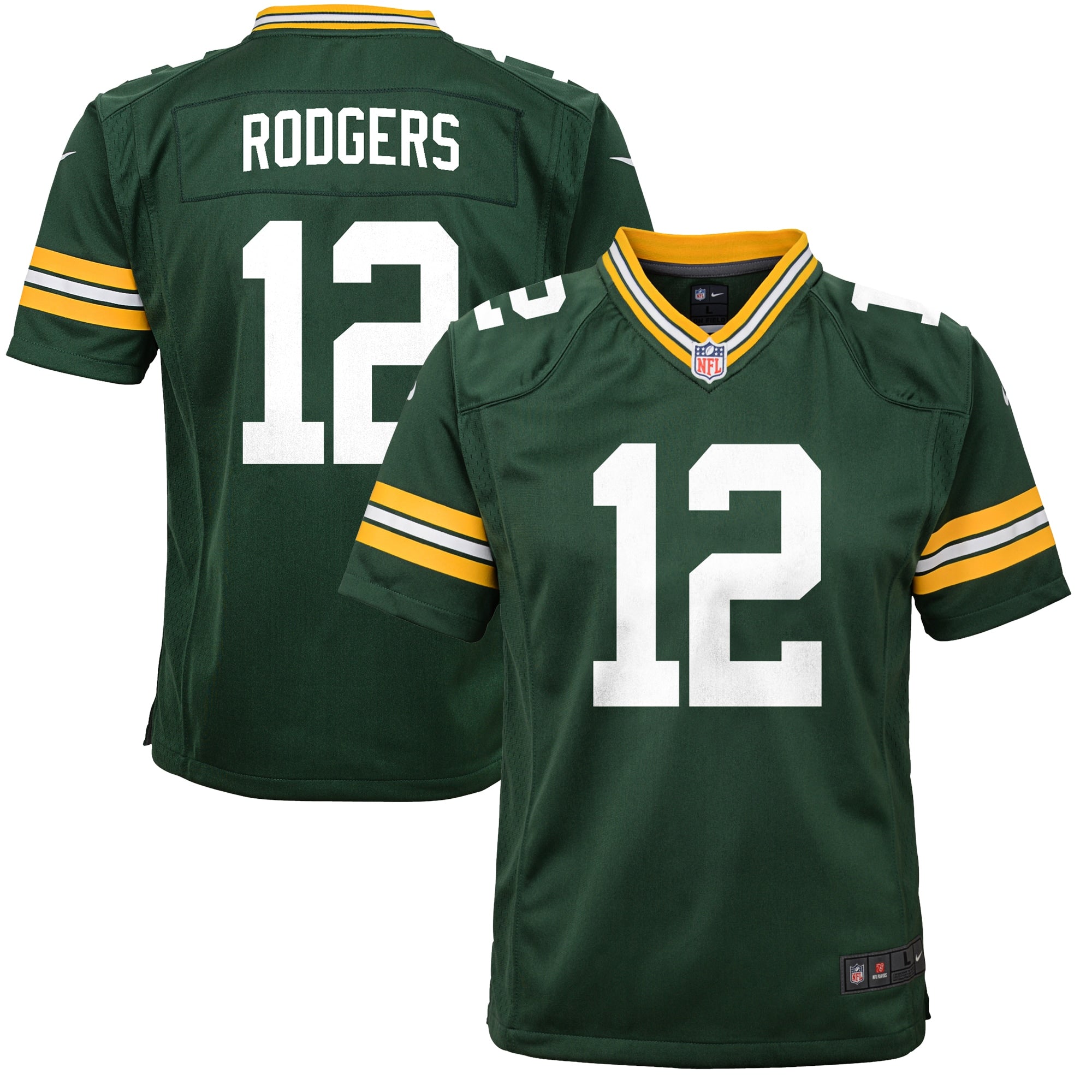 Aaron Rodgers Green Bay Packers Nike Youth Game Jersey   Green