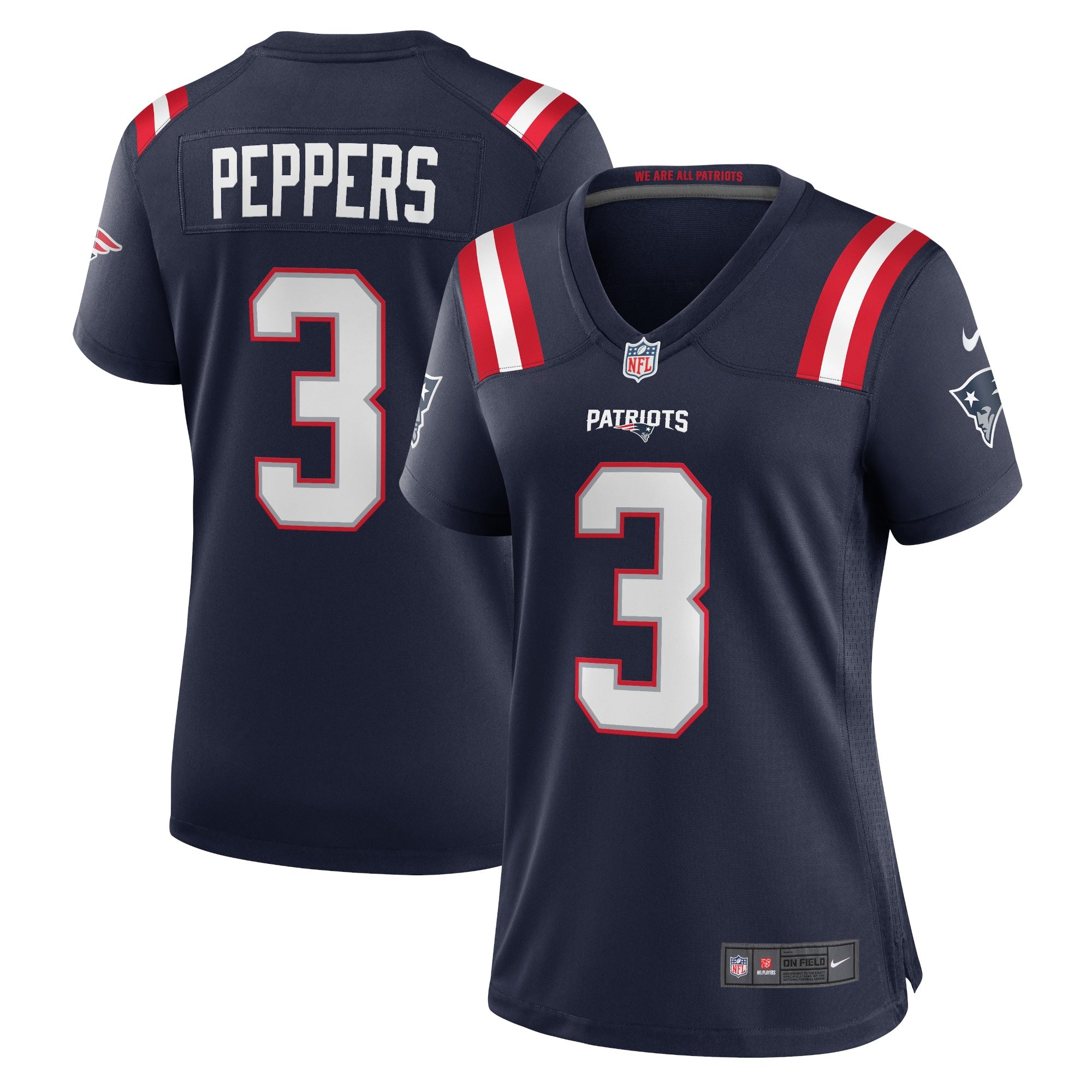 Jabrill Peppers New England Patriots Nike Women s Game Jersey   Navy