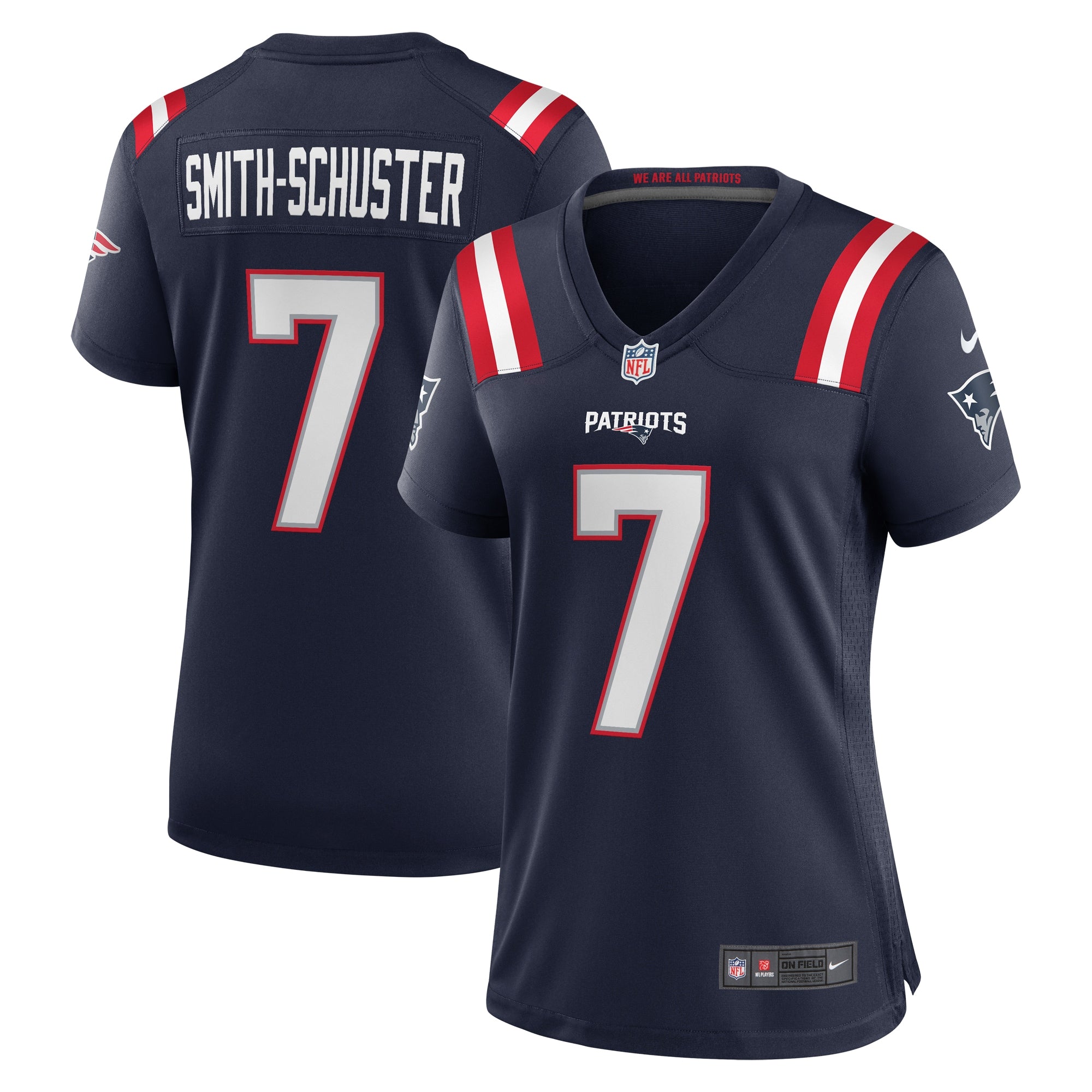 JuJu Smith-Schuster New England Patriots Nike Women s Game Player Jersey   Navy
