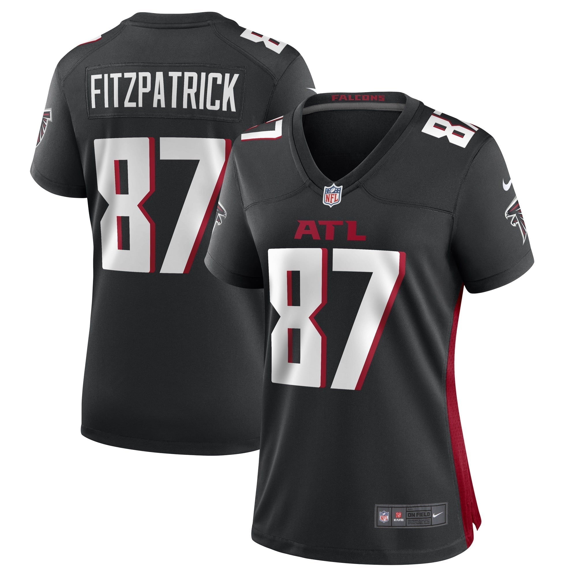 Women s Nike Black John FitzPatrick Atlanta Falcons Game Player Jersey