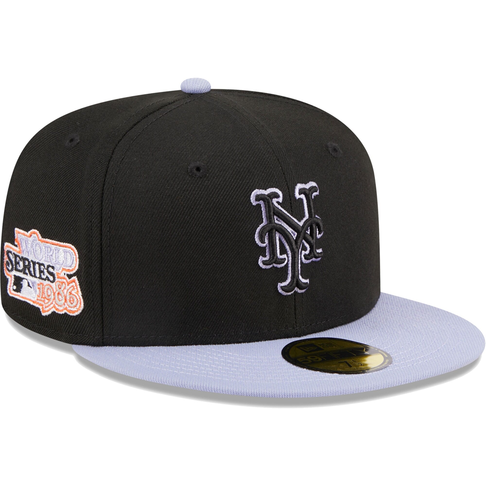 New York Mets New Era Side Patch 59FIFTY Fitted Hat - Black
