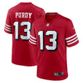 Men s Nike Brock Purdy Scarlet San Francisco 49ers Alternate Game Player Jersey