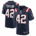 Men s Nike J.J. Taylor Navy New England Patriots Team Game Jersey
