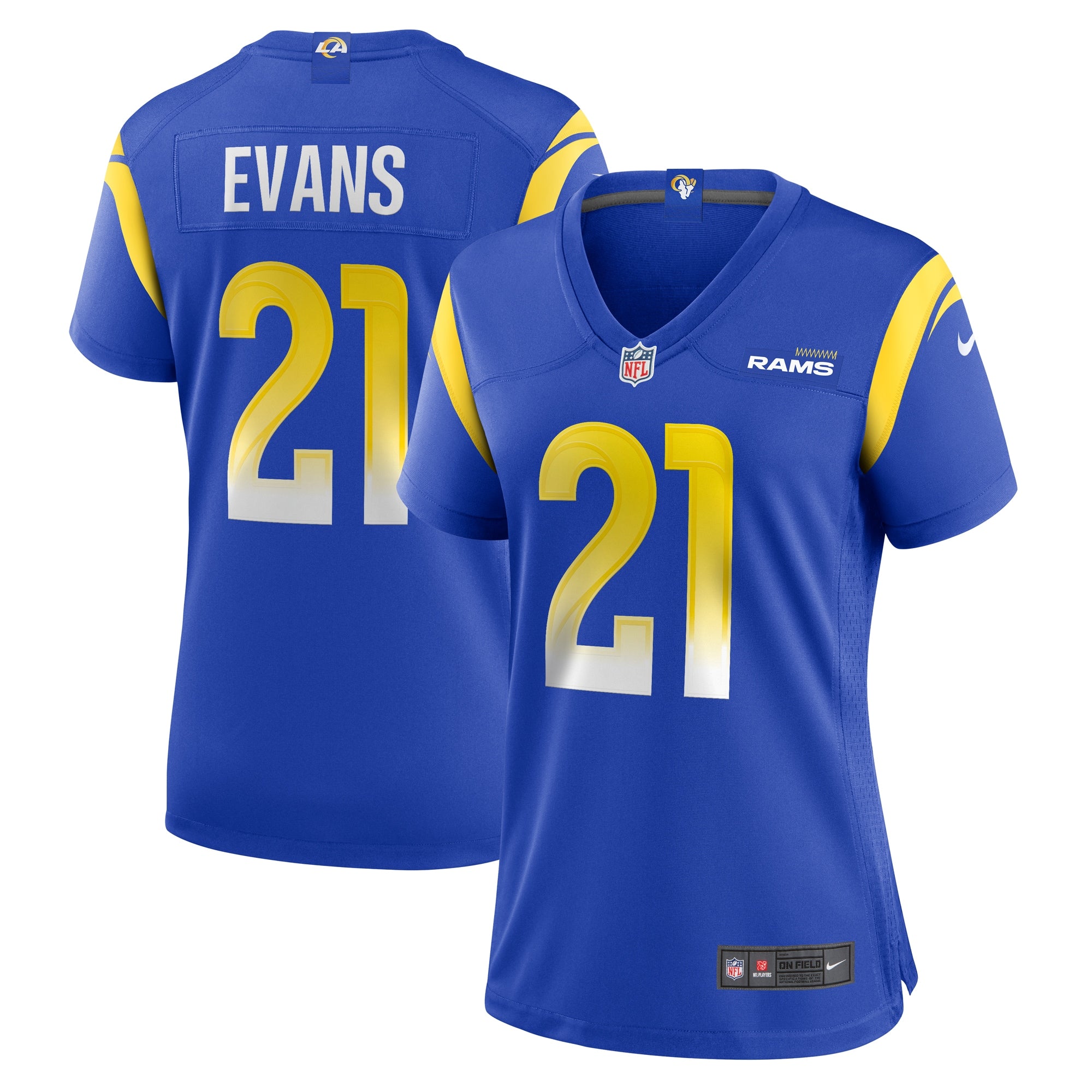 Zach Evans Los Angeles Rams Nike Women s Home Game Jersey   Royal