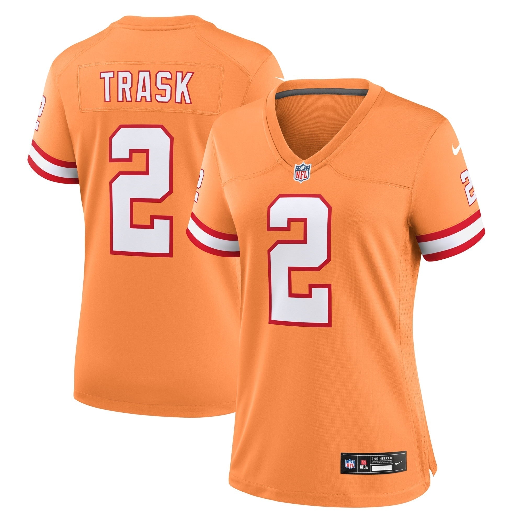Women s Nike Kyle Trask Orange Tampa Bay Buccaneers Throwback Game Jersey