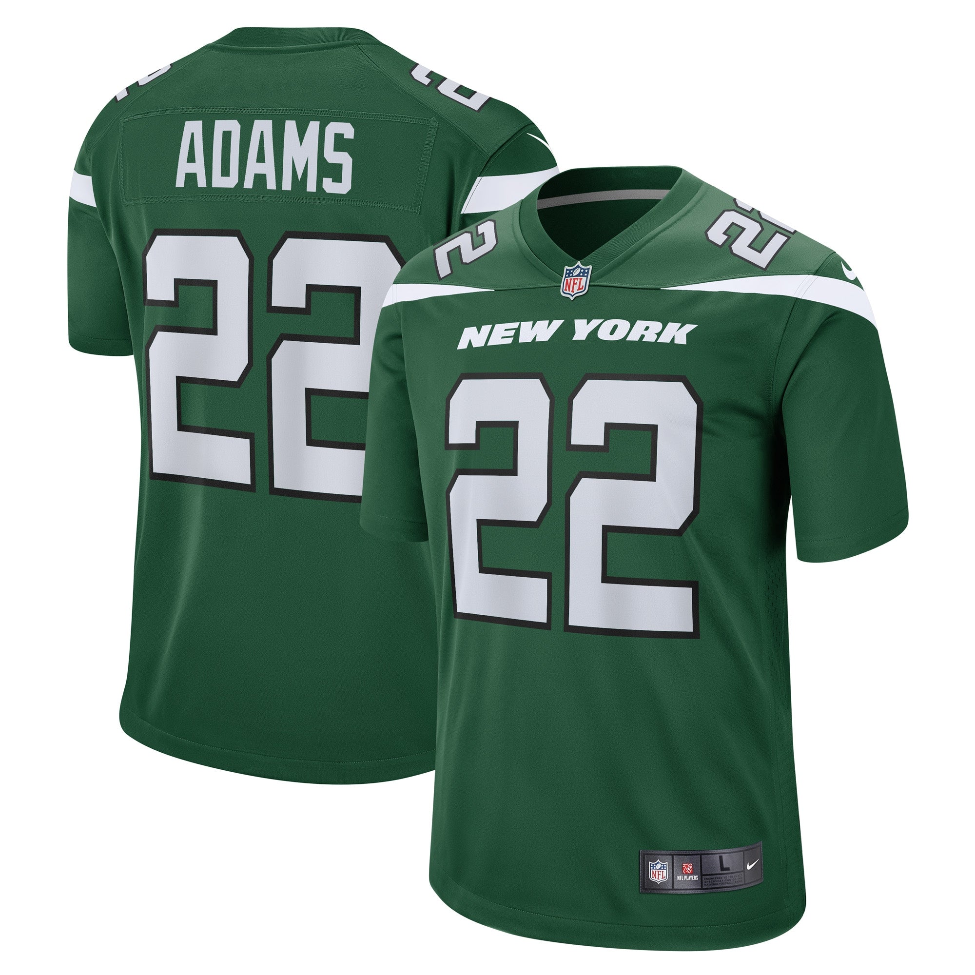 Tony Adams New York Jets Nike Women s Game Player Jersey   Gotham Green